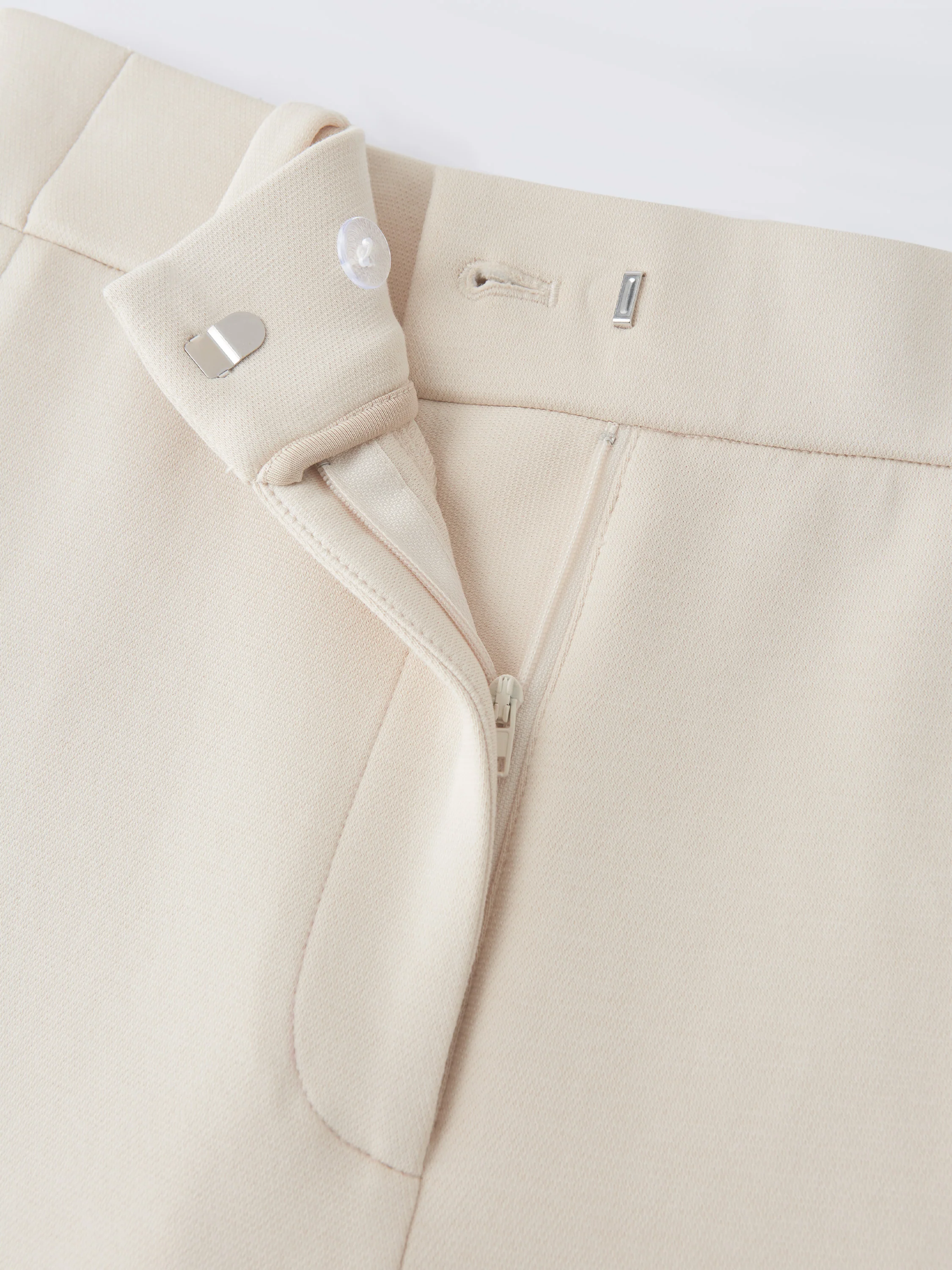 Stretchy Mid Rise Fly-Front Wide Leg Trousers - Image 8