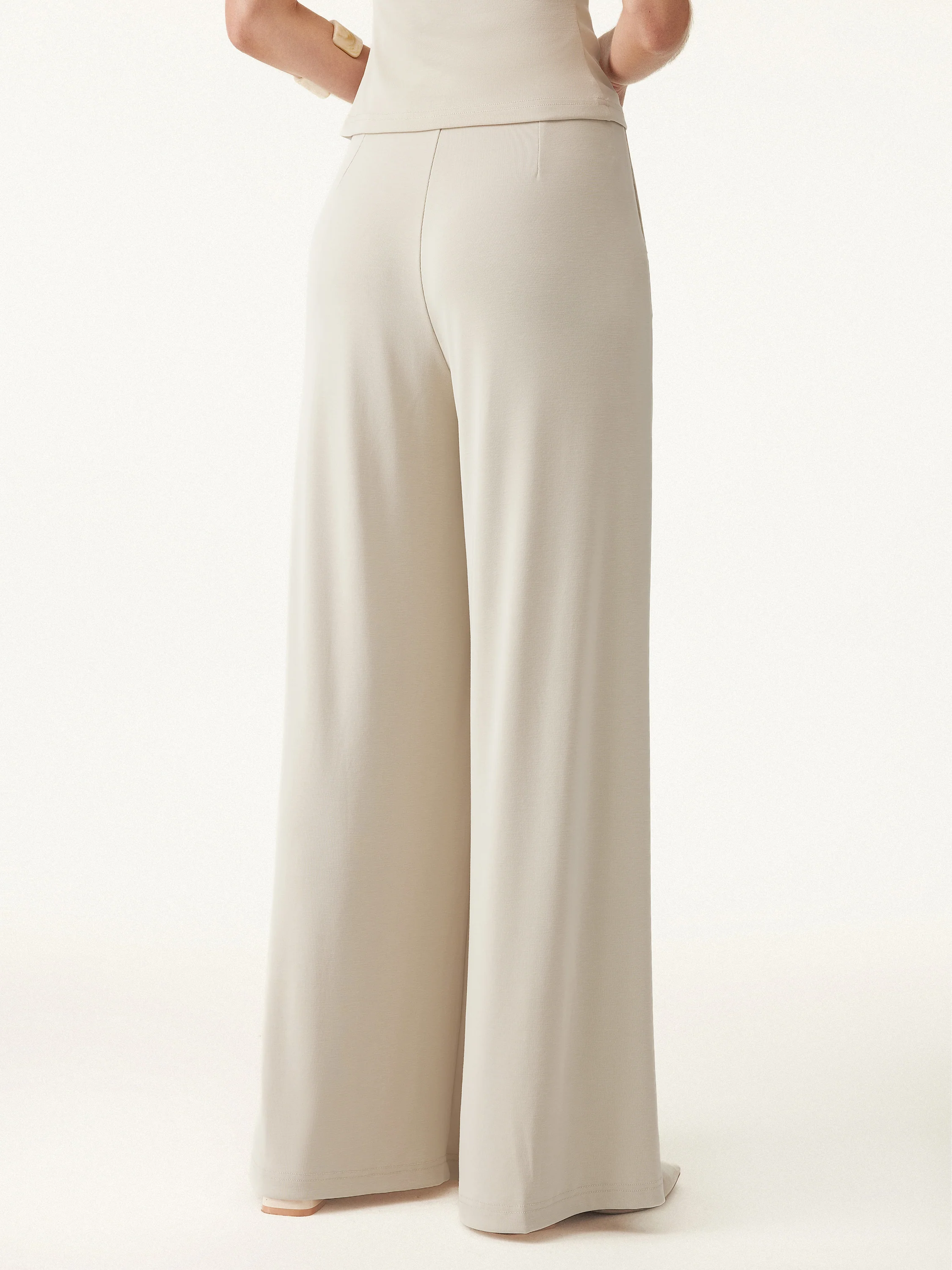 2Pcs Set Boatneck Batwing Sleeve Top & Wide Leg Palazzo Pants with Pockets - Image 13
