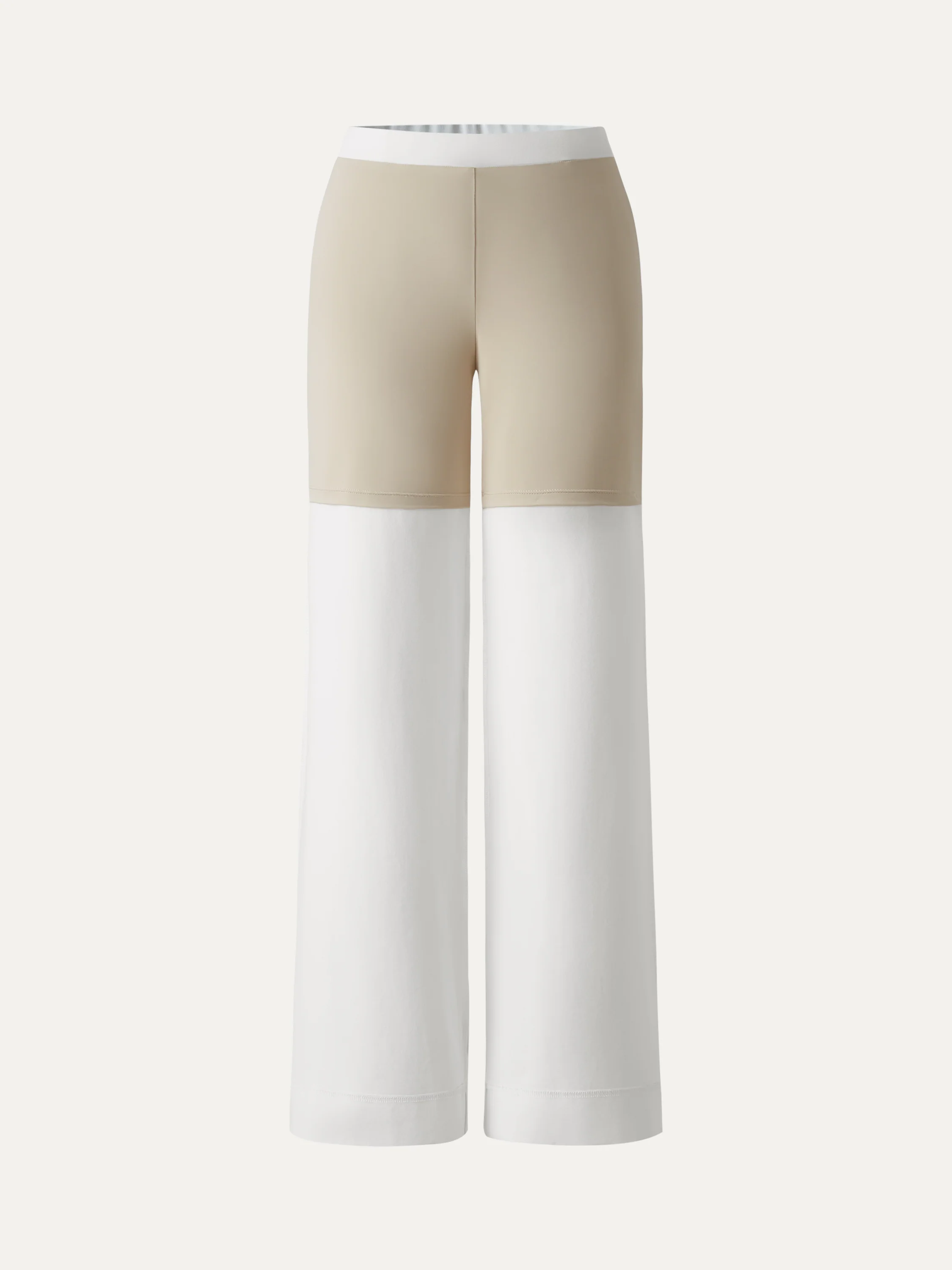 Not-See-Thru Drapey Mid Rise Wide Leg Pull-on Pants with Pockets - Image 12