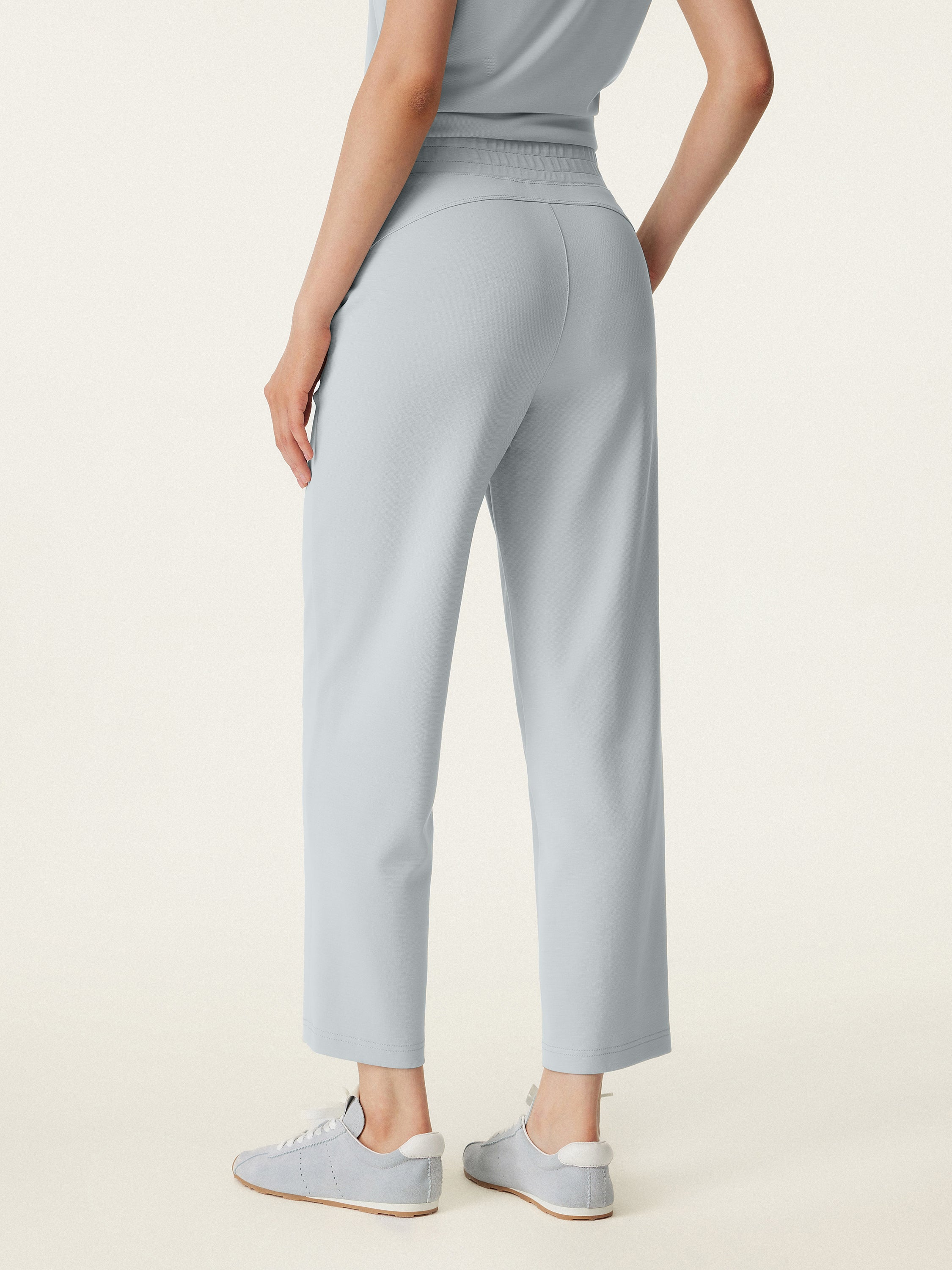 Mid Rise Pull-on Tapered Pants with Pockets - Image 8