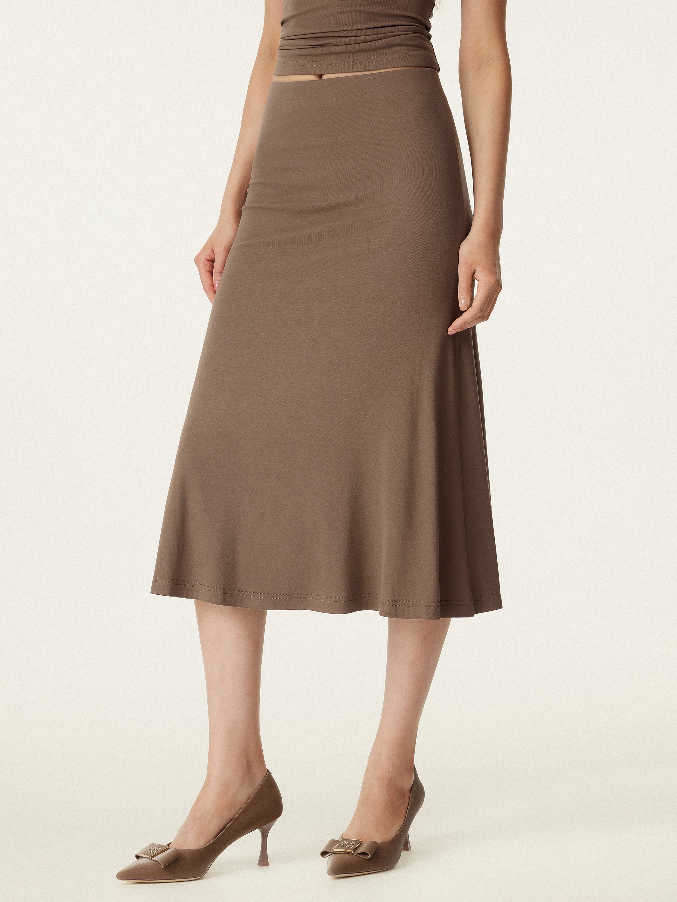 Breezy Pull-on Mermaid Midi Skirt - Image 7