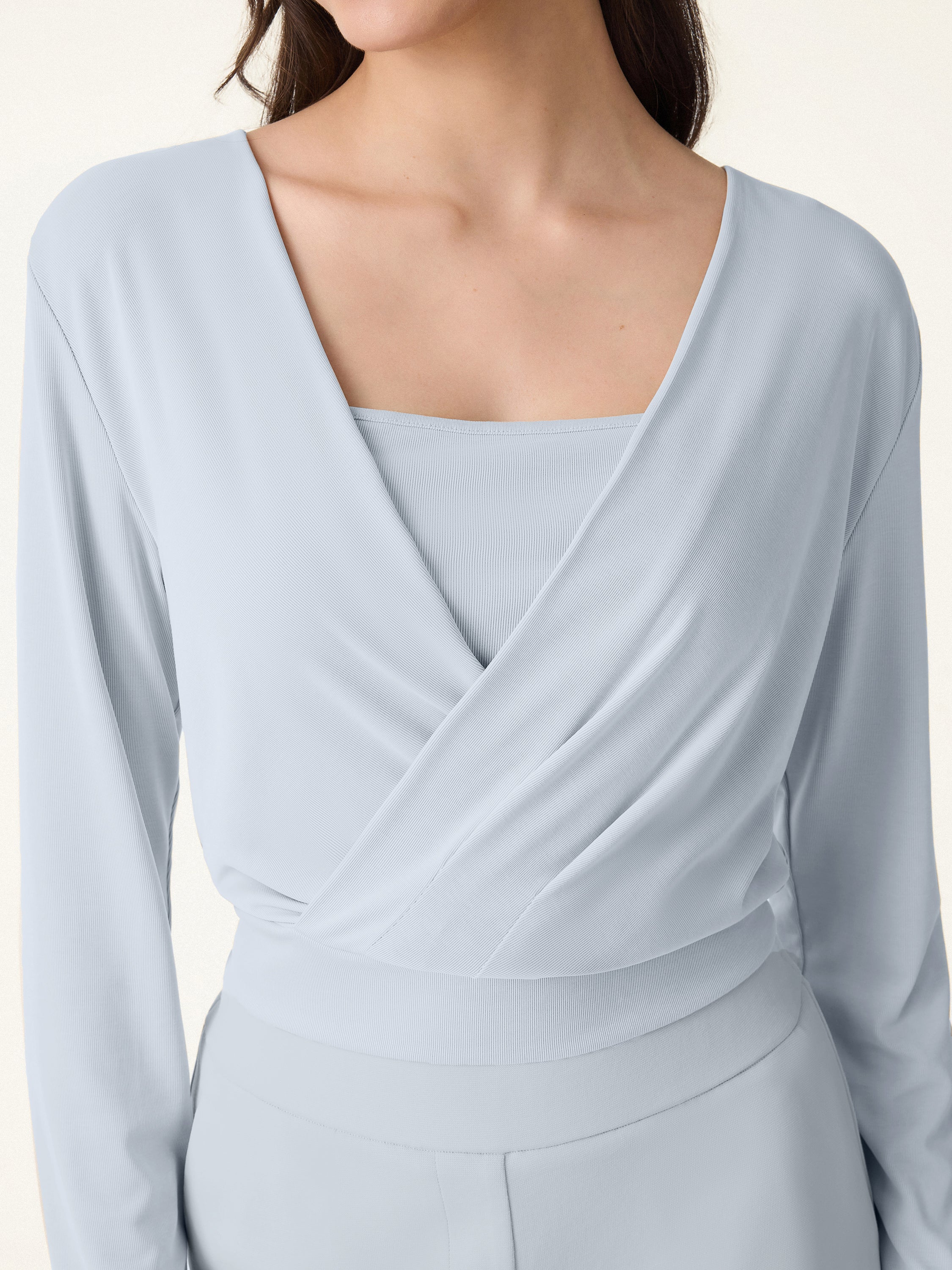 Sandwashed Modal 2-in-1 Wrap Bra Top - Image 3