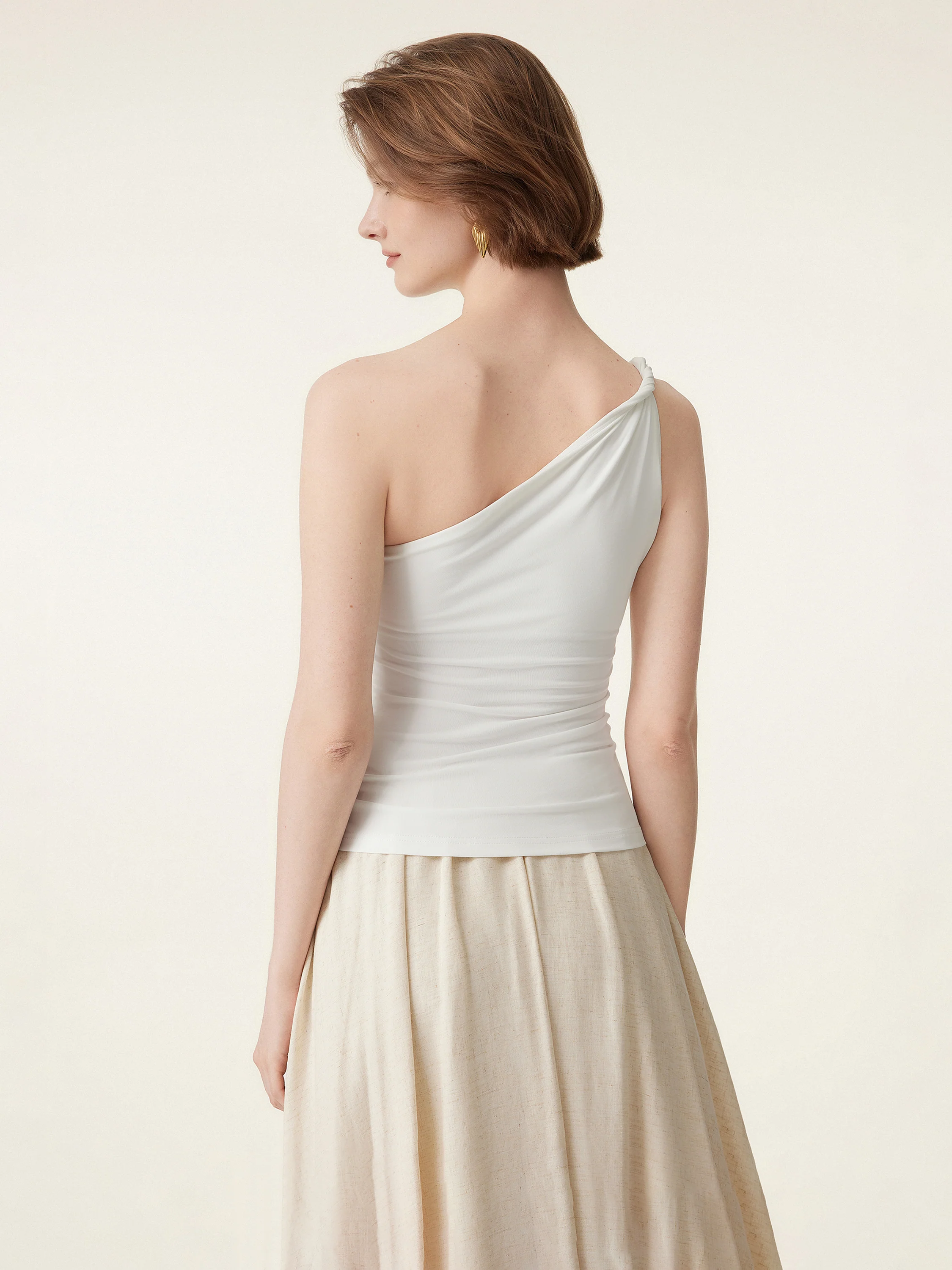 One Shoulder Twisted Bra Tank - Image 2