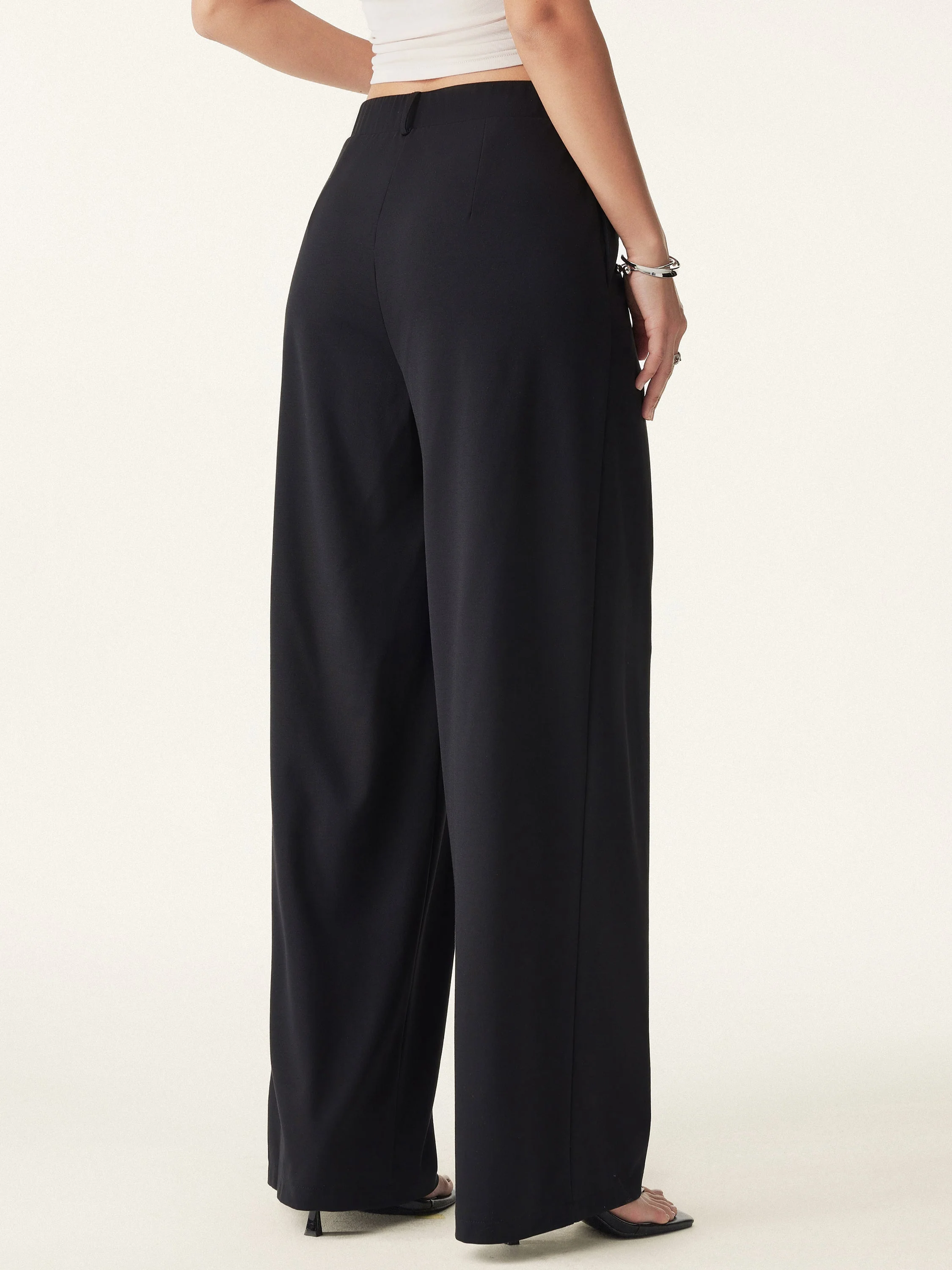 2Pcs Set Surplice Sleeveless Top & Mid Rise Wide Leg Trouser - Image 12