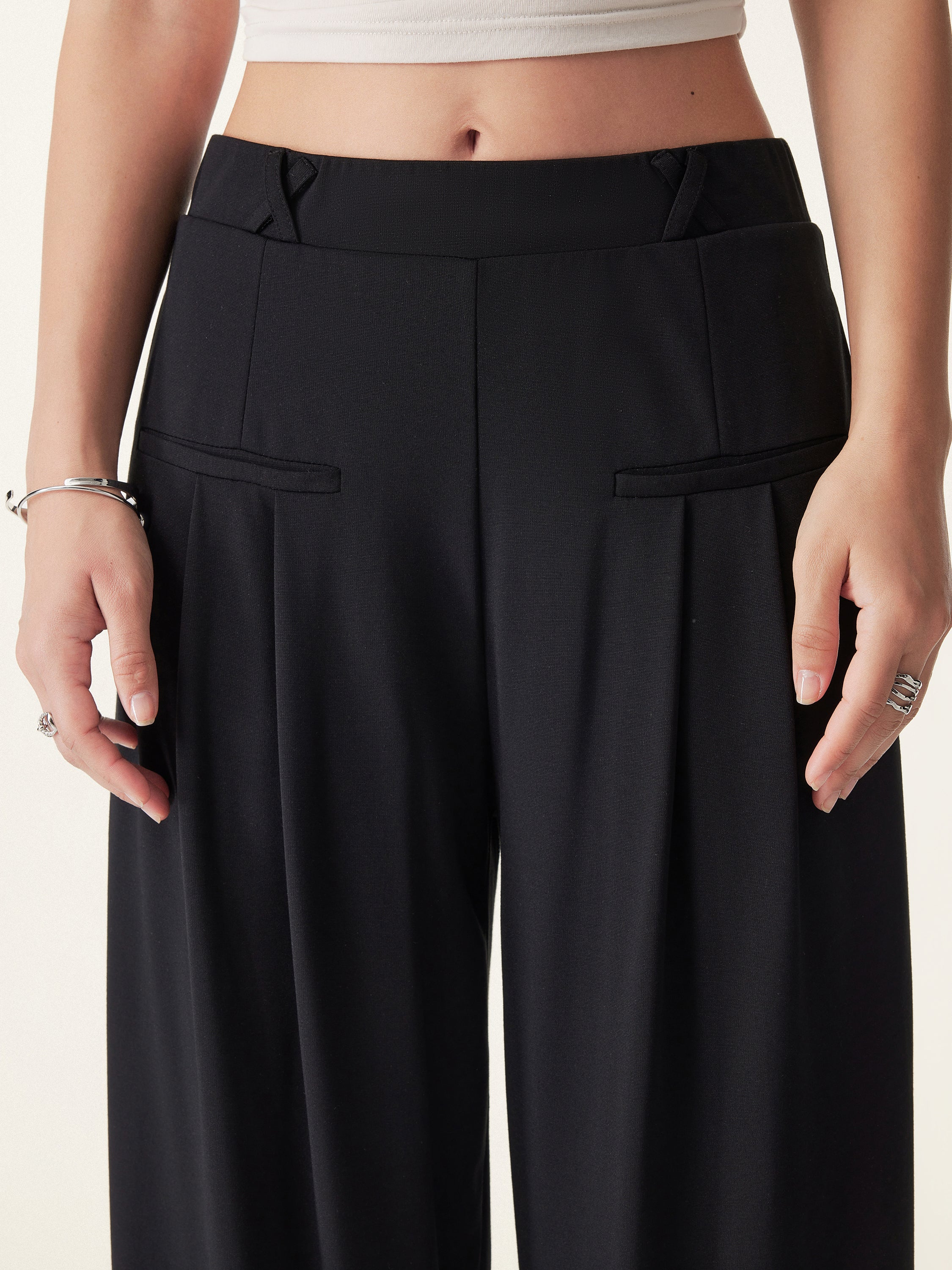 2Pcs Set Surplice Sleeveless Top & Mid Rise Wide Leg Trouser - Image 13
