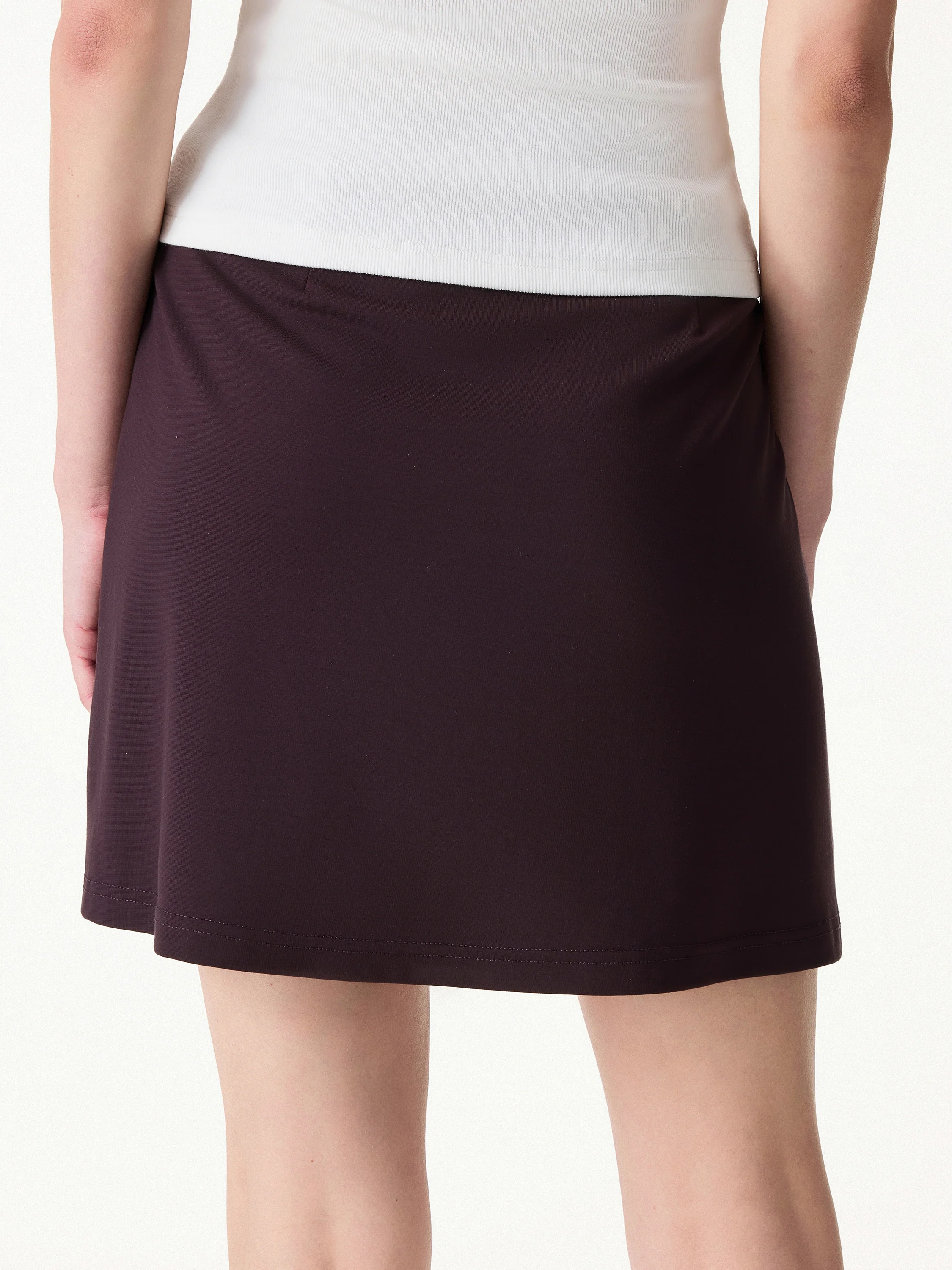 Stretchy Mid Rise A-Line Pull-On Skirt - Image 4