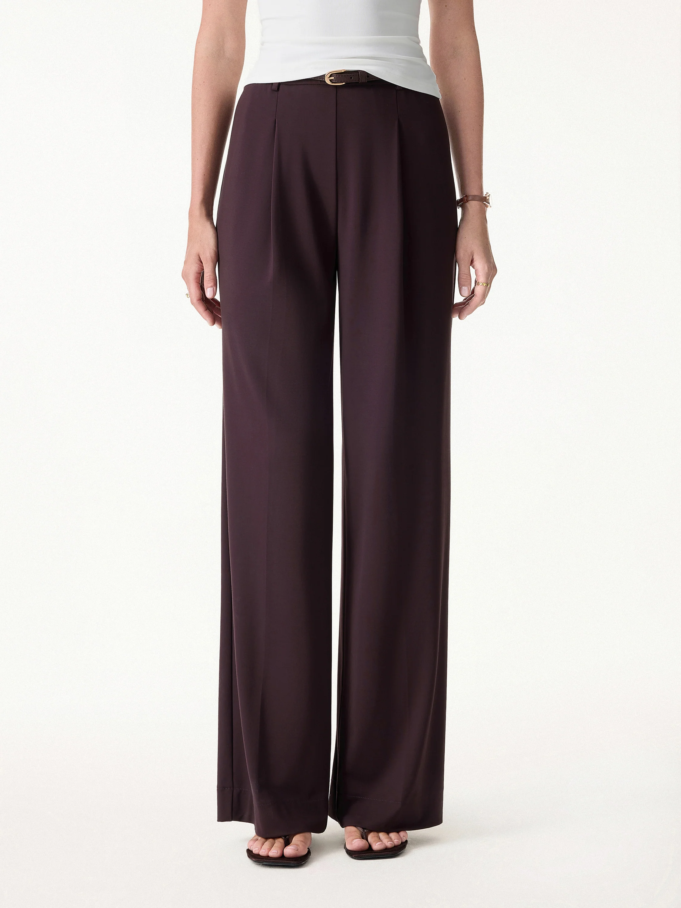 Stretchy Flowy High Rise Wide Leg The Success Pants - Image 4