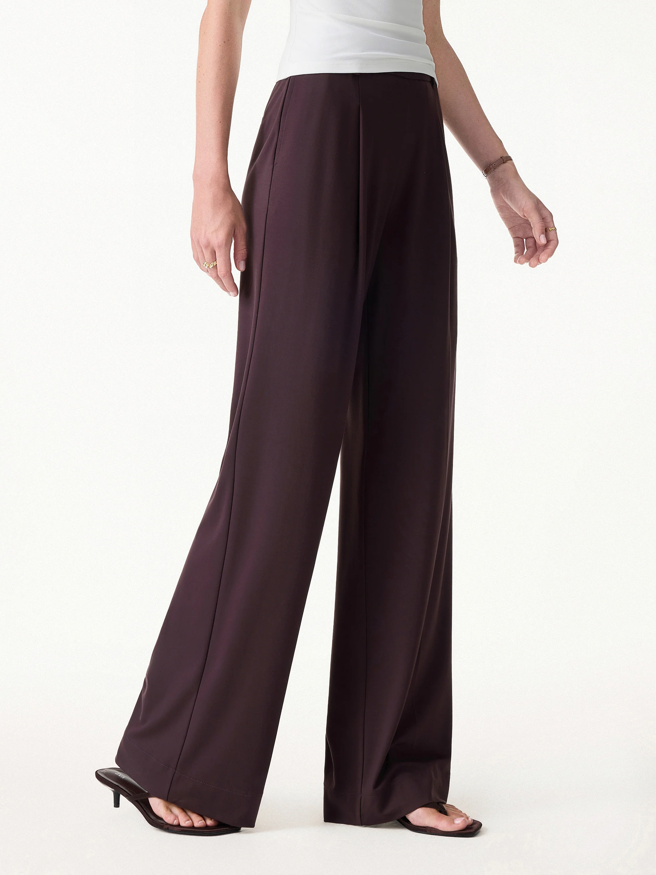 Stretchy Flowy High Rise Wide Leg The Success Pants - Image 8