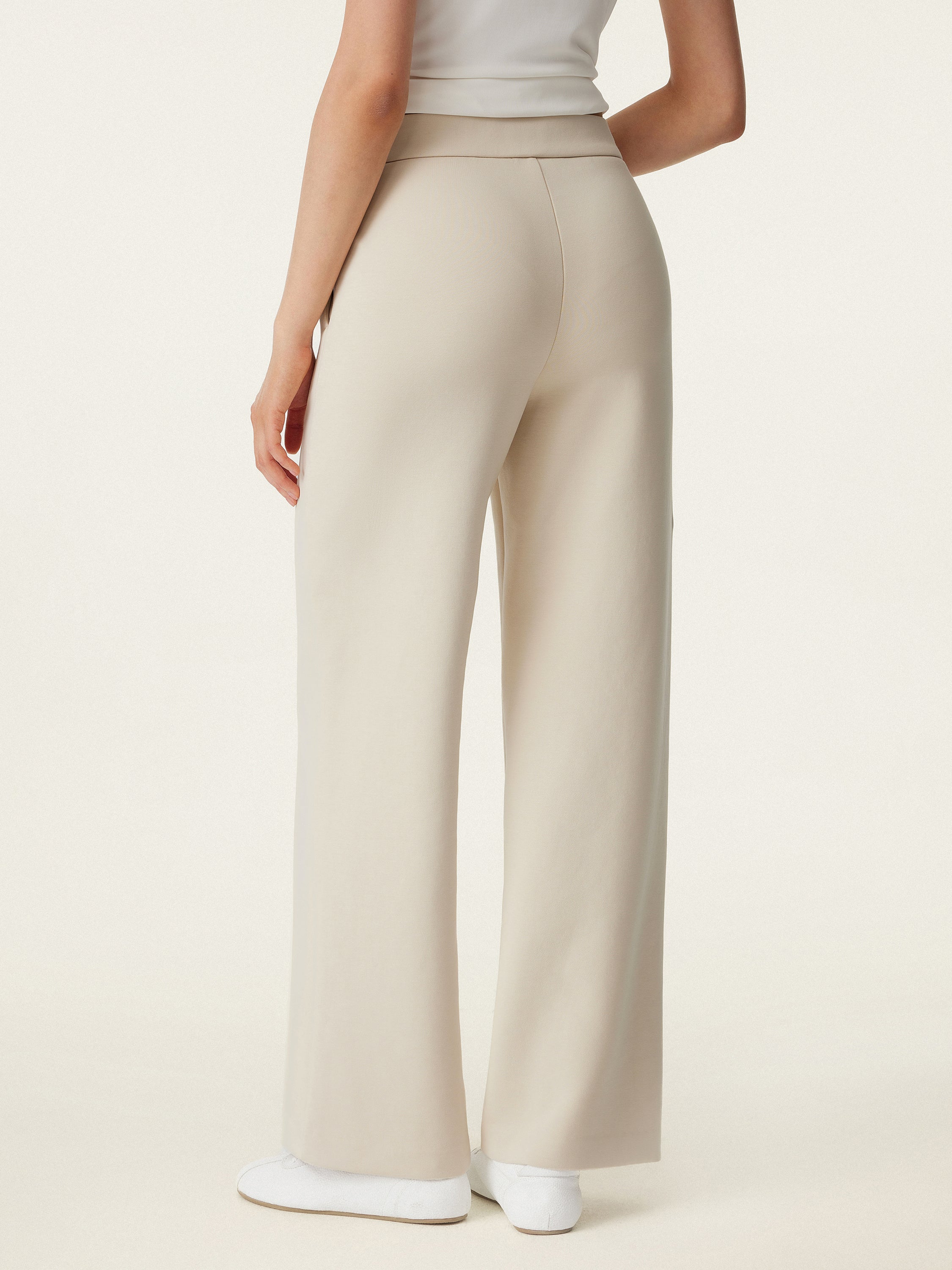 Textured Mid Rise Pull-on Straight Pant with Pockets - Image 6