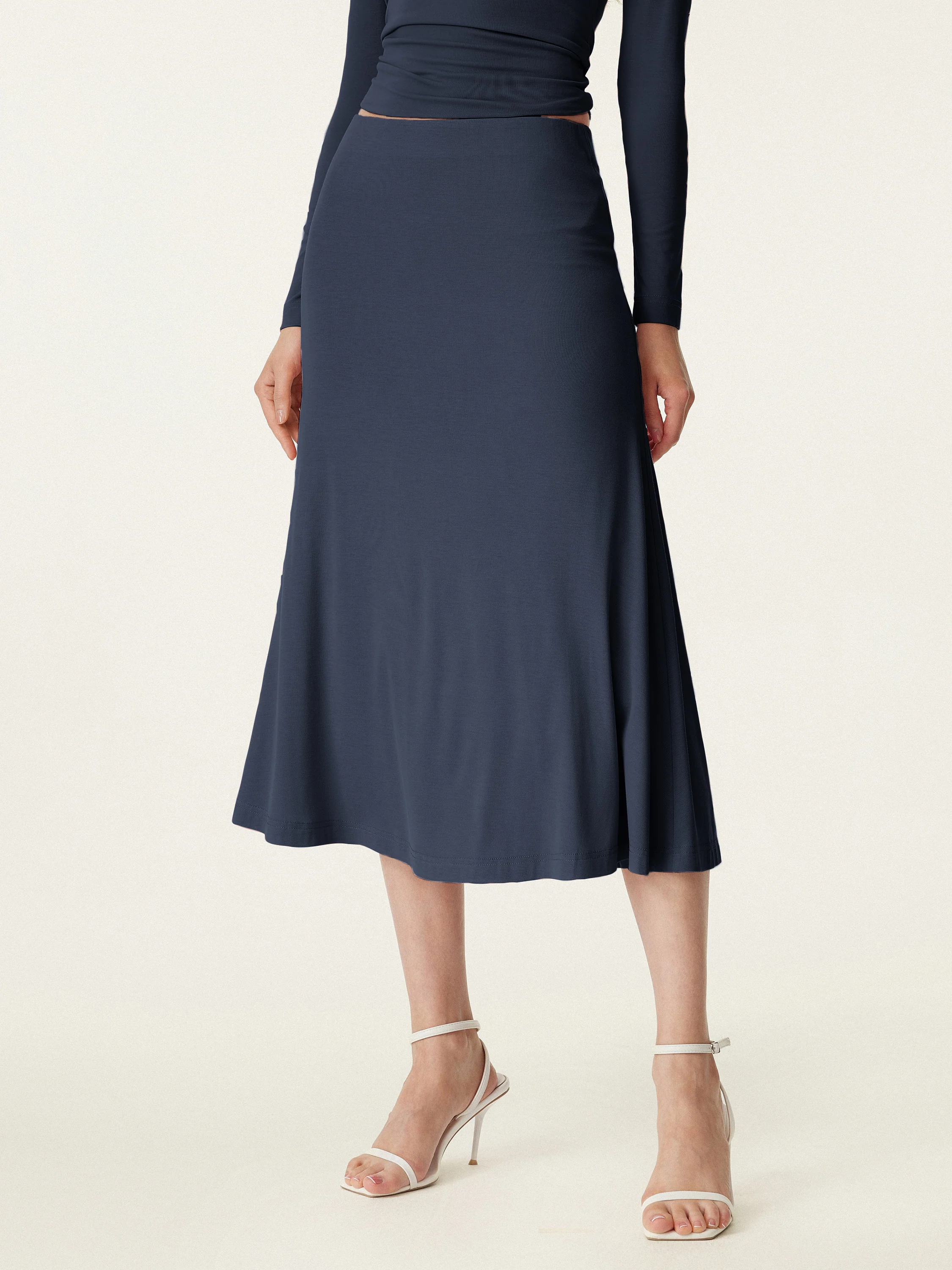 Breezy Pull-on Mermaid Midi Skirt - Image 4