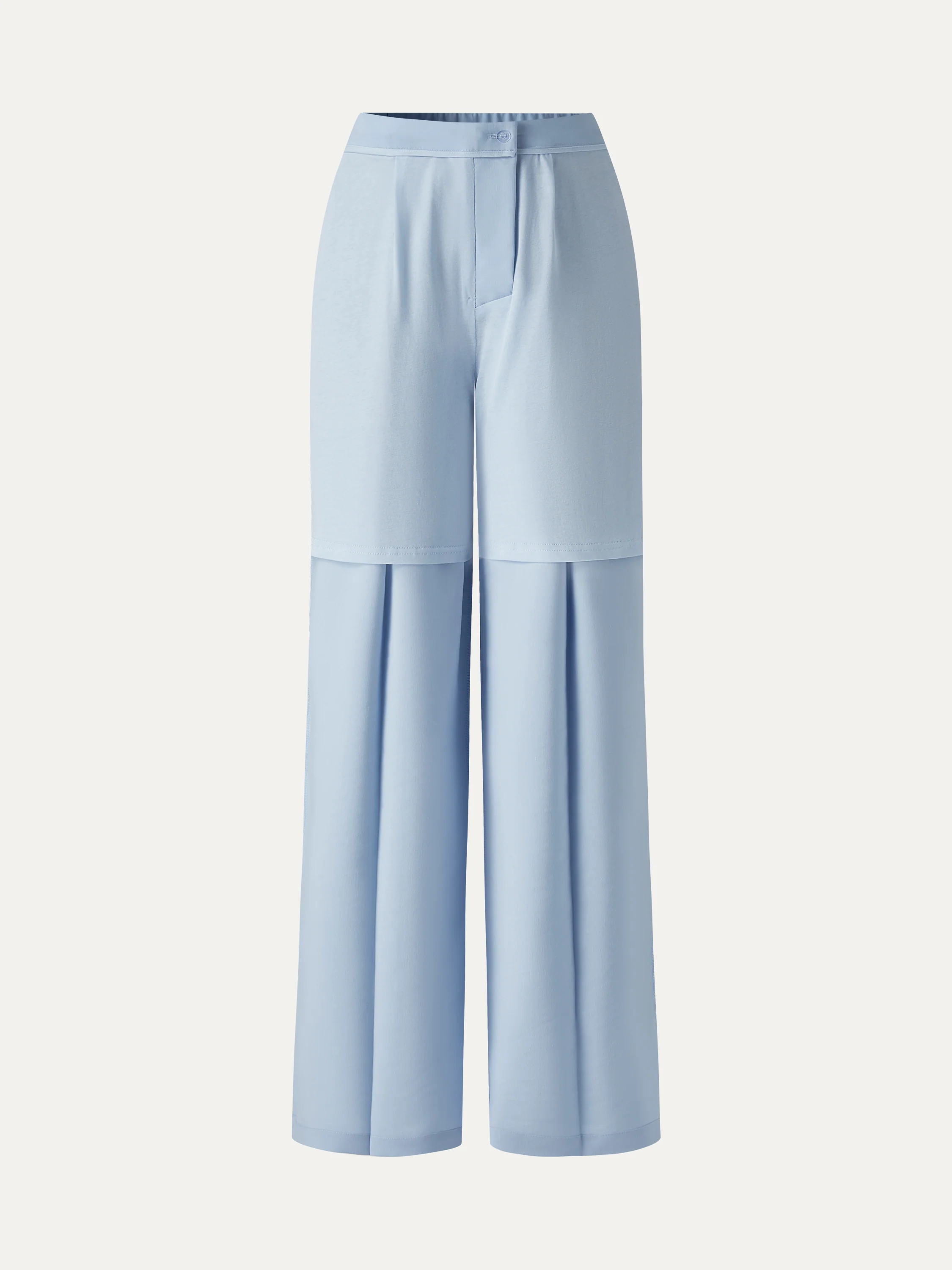 Wrinkle-Resistant Linen Blend Wide Leg Pants - Image 4