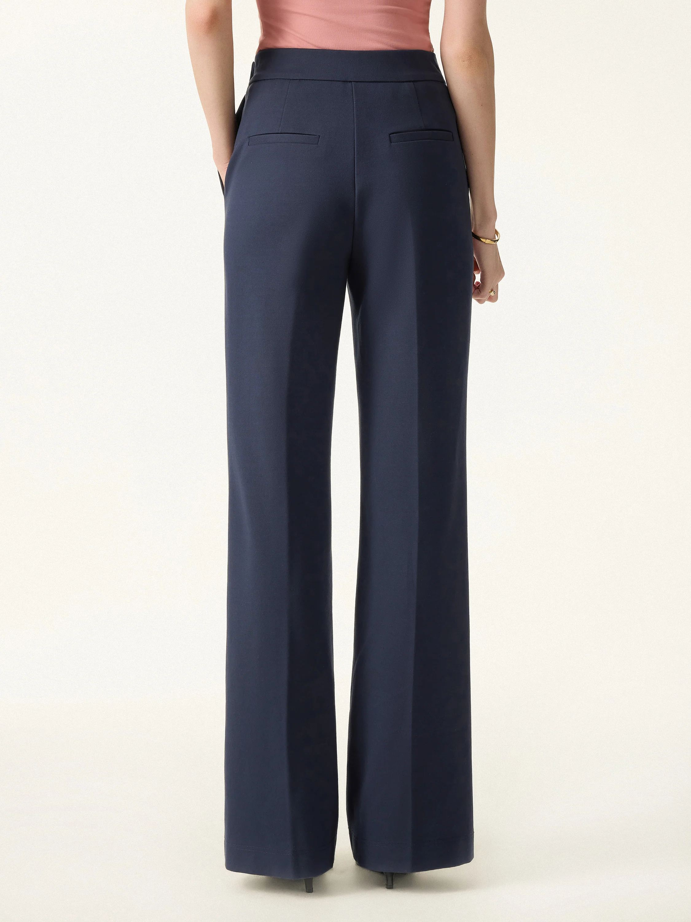 4-Way Stretch A-Line Wide Leg Pull-on Work Pants with Pockets - Image 8