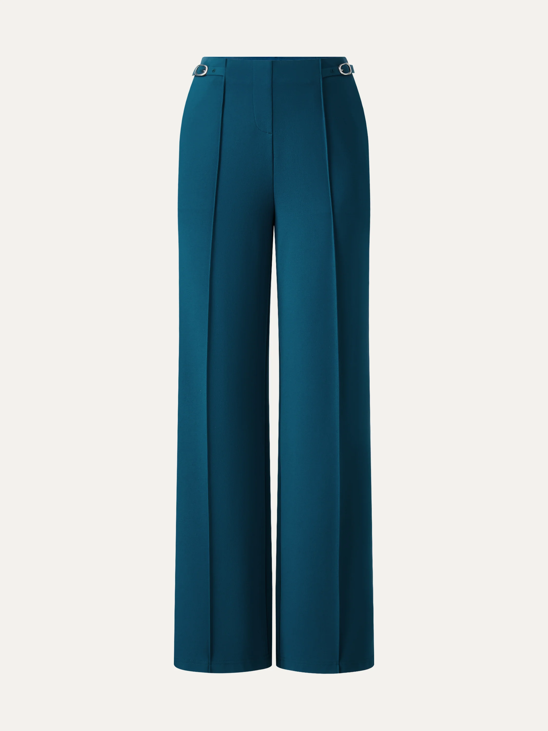 4-Way Stretch Drapey High Rise Wide Leg Ankled Pants - Image 10