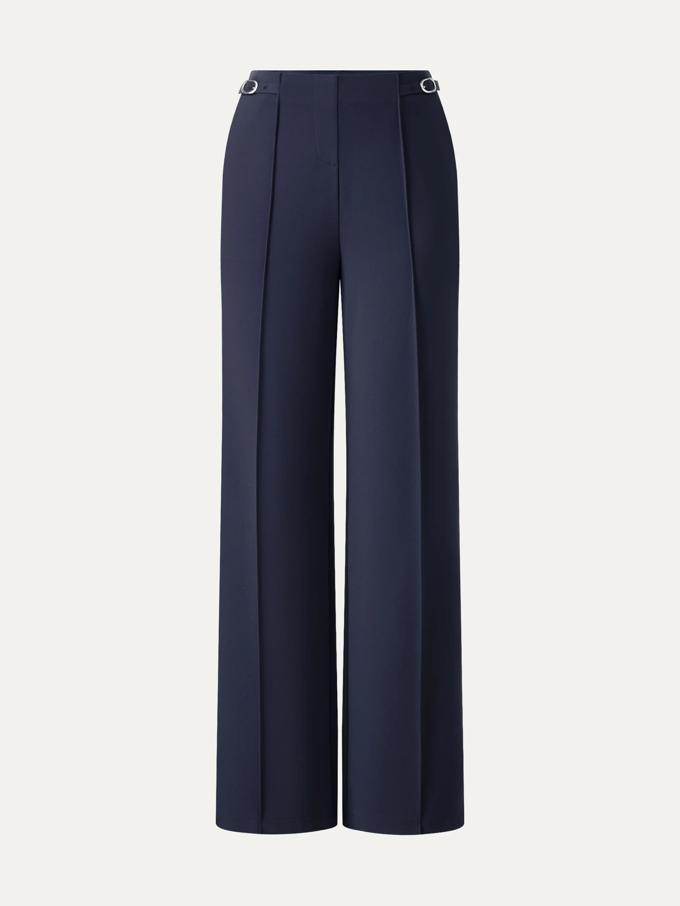 4-Way Stretch Drapey High Rise Wide Leg Ankled Pants - Image 12