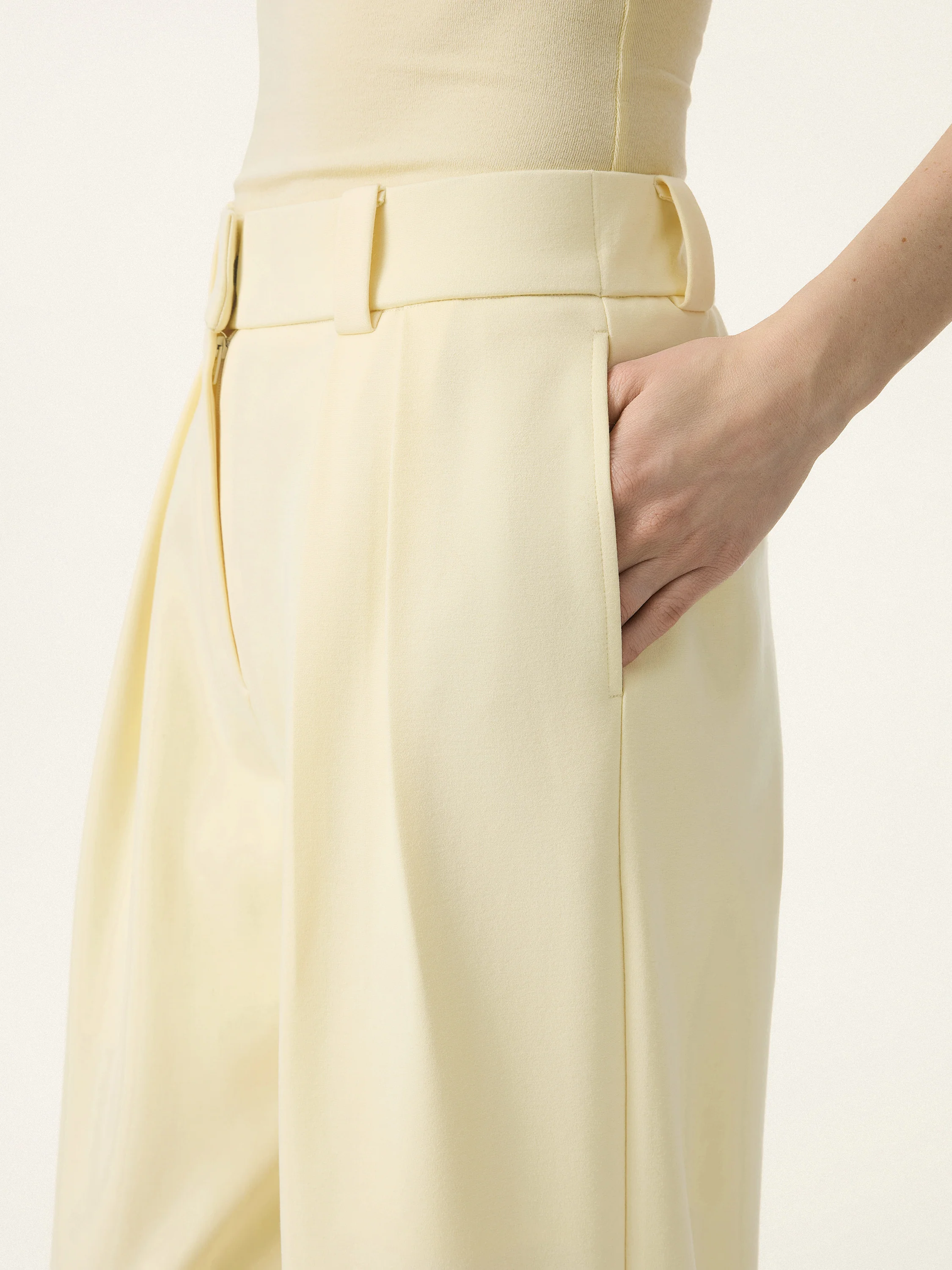 4-Way Stretch Drapey Mid Rise Wide Leg Work Pants - Image 7