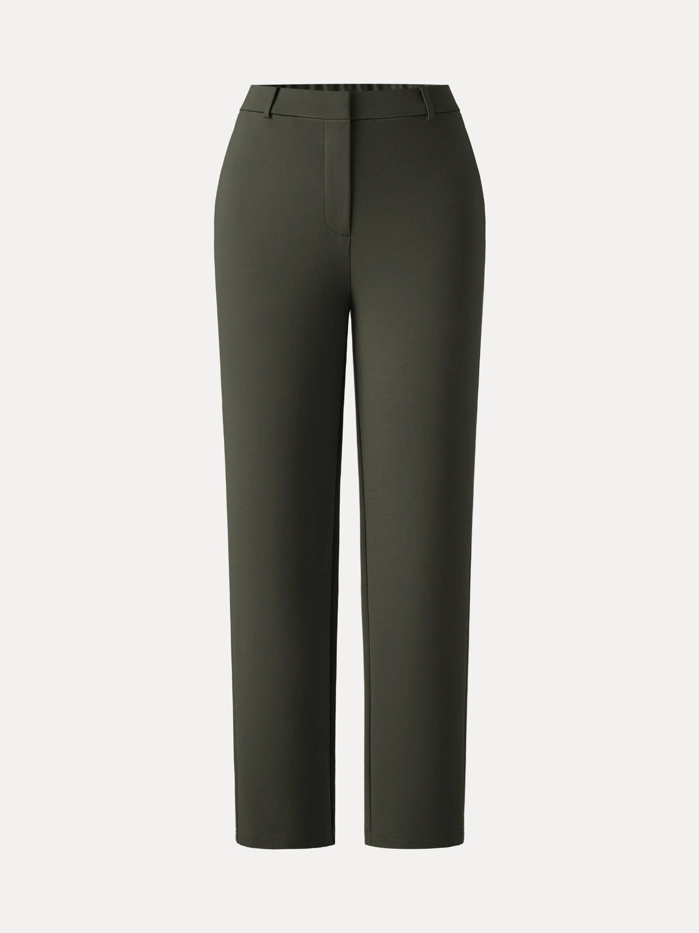 4-Way Stretch High Rise Tapered Leg Pants with Pockets - Image 3