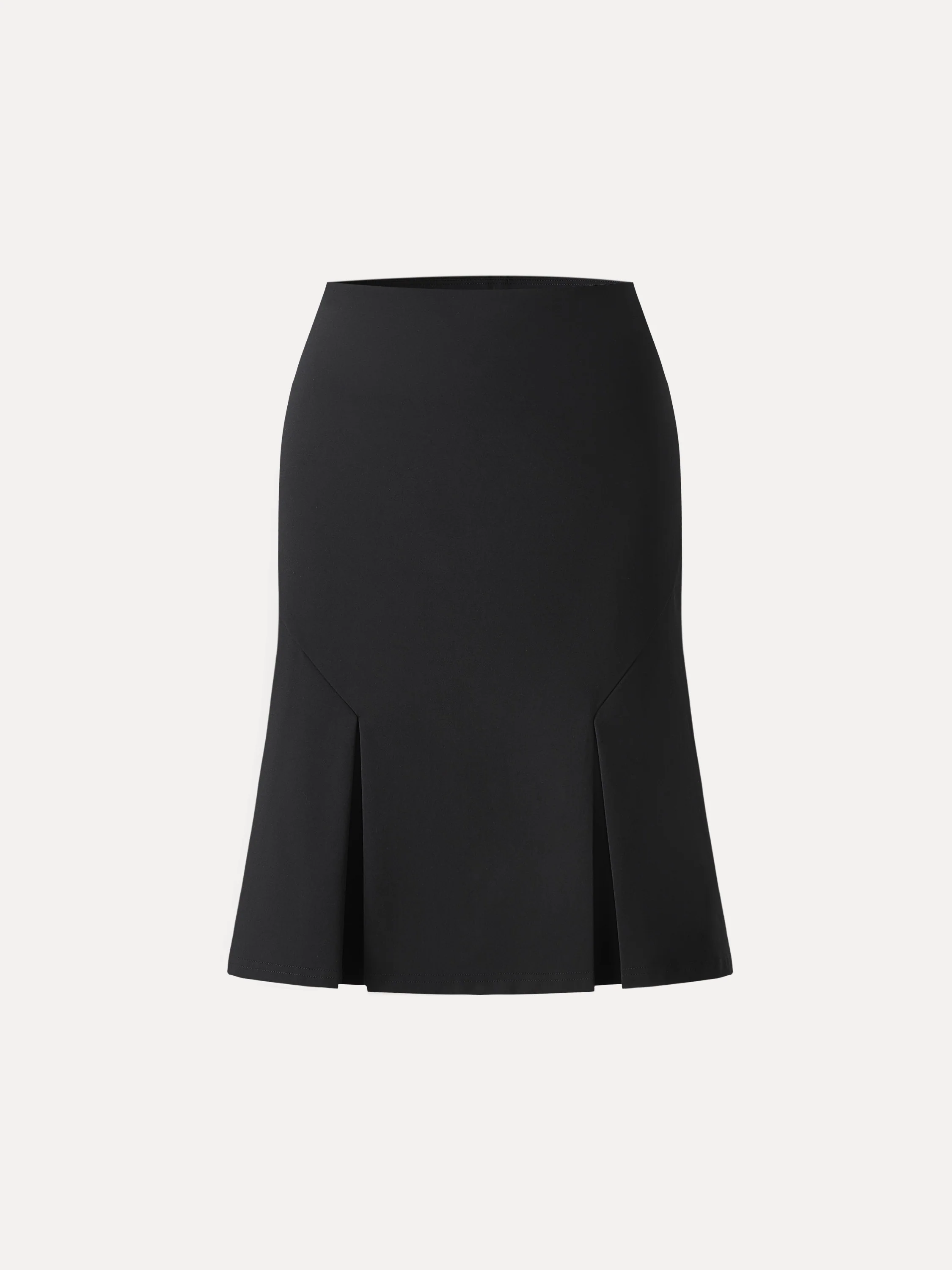 4-Way Stretch Knee Length Pleated Flare Skirt - Image 11