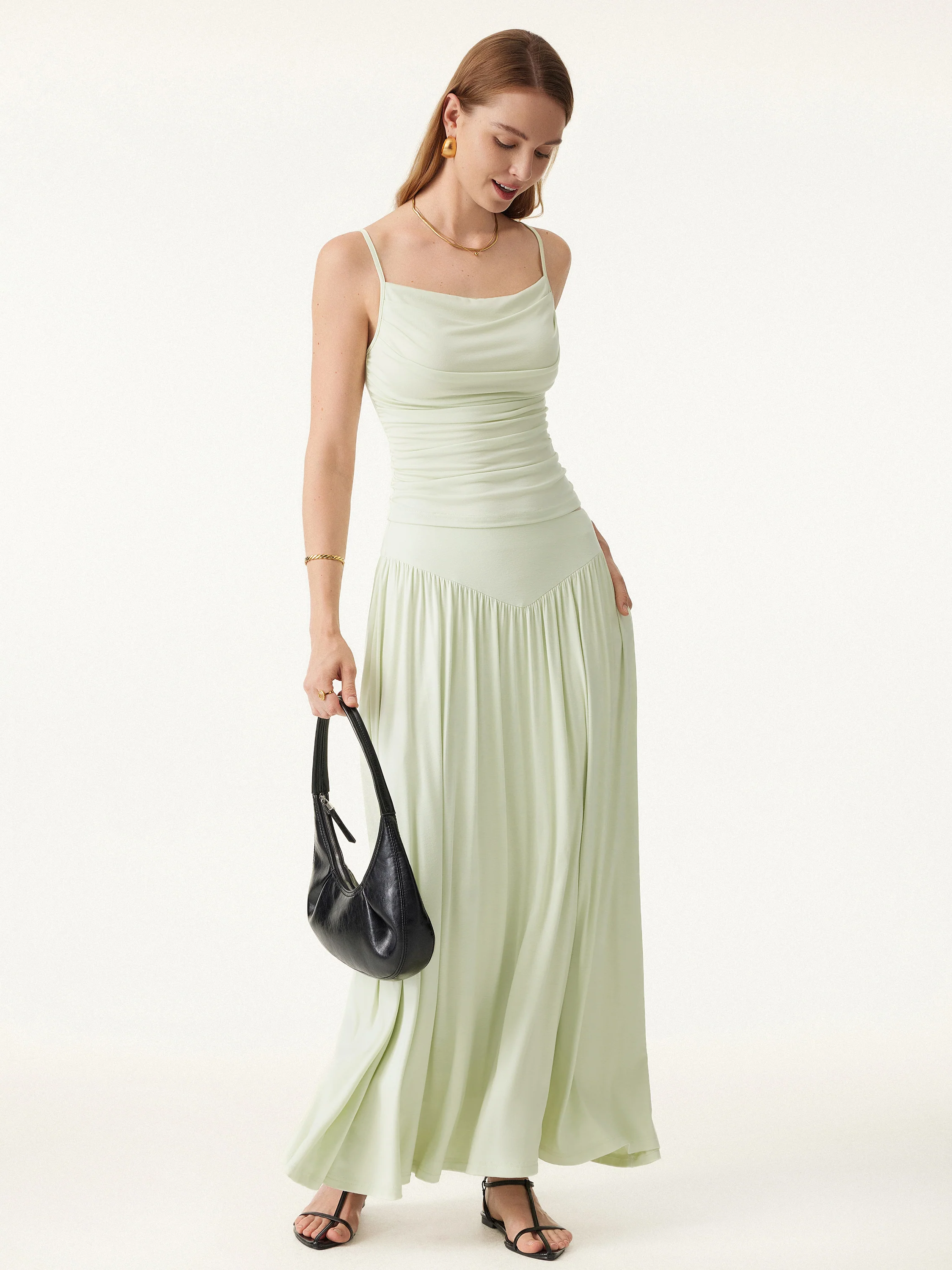 Adjustable Spaghetti Straps Side Ruched New Airy Bra Tank - Image 7