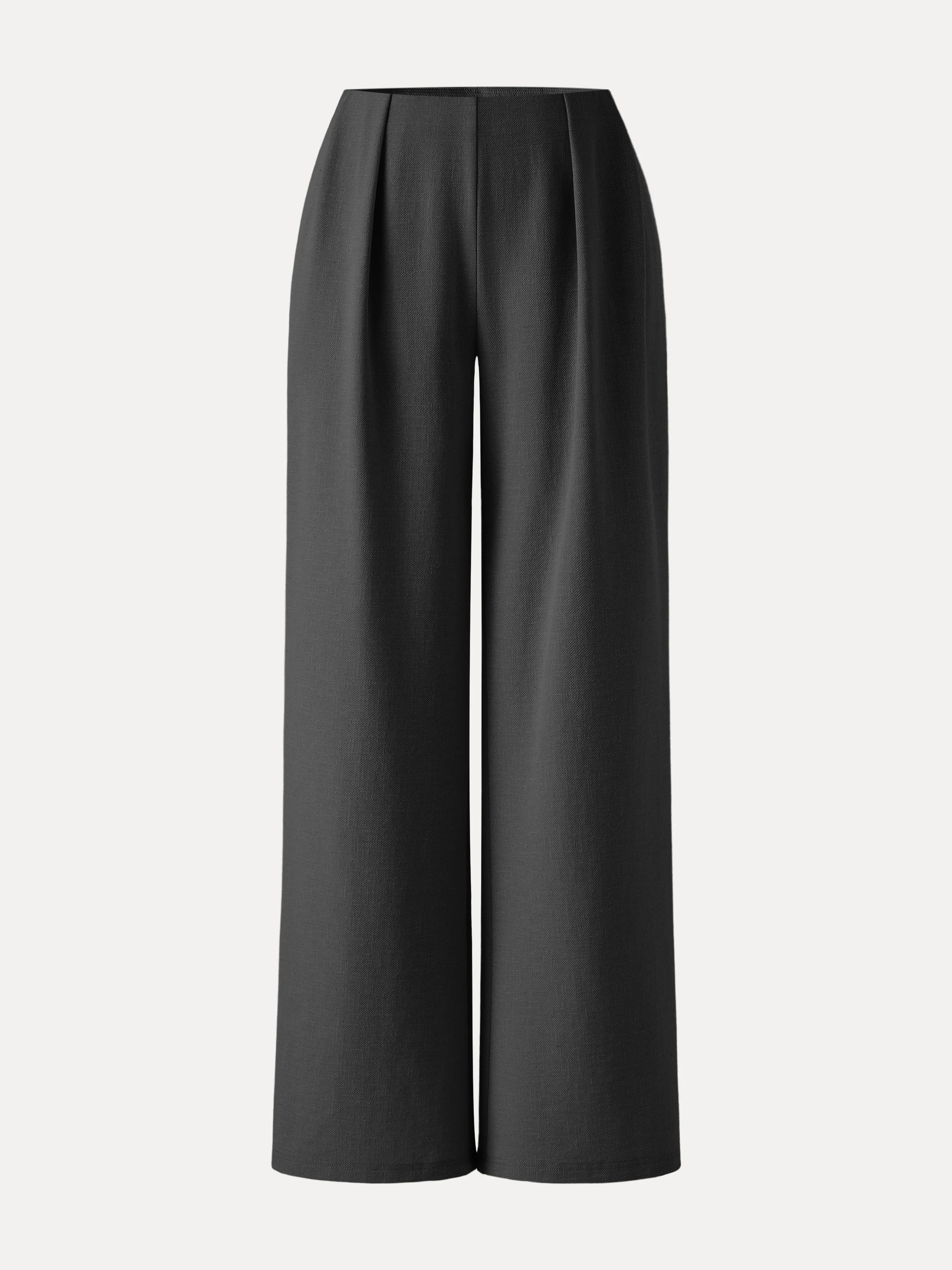 Airy Stretch Linen Wide Flare Pants with Pockets - Image 15