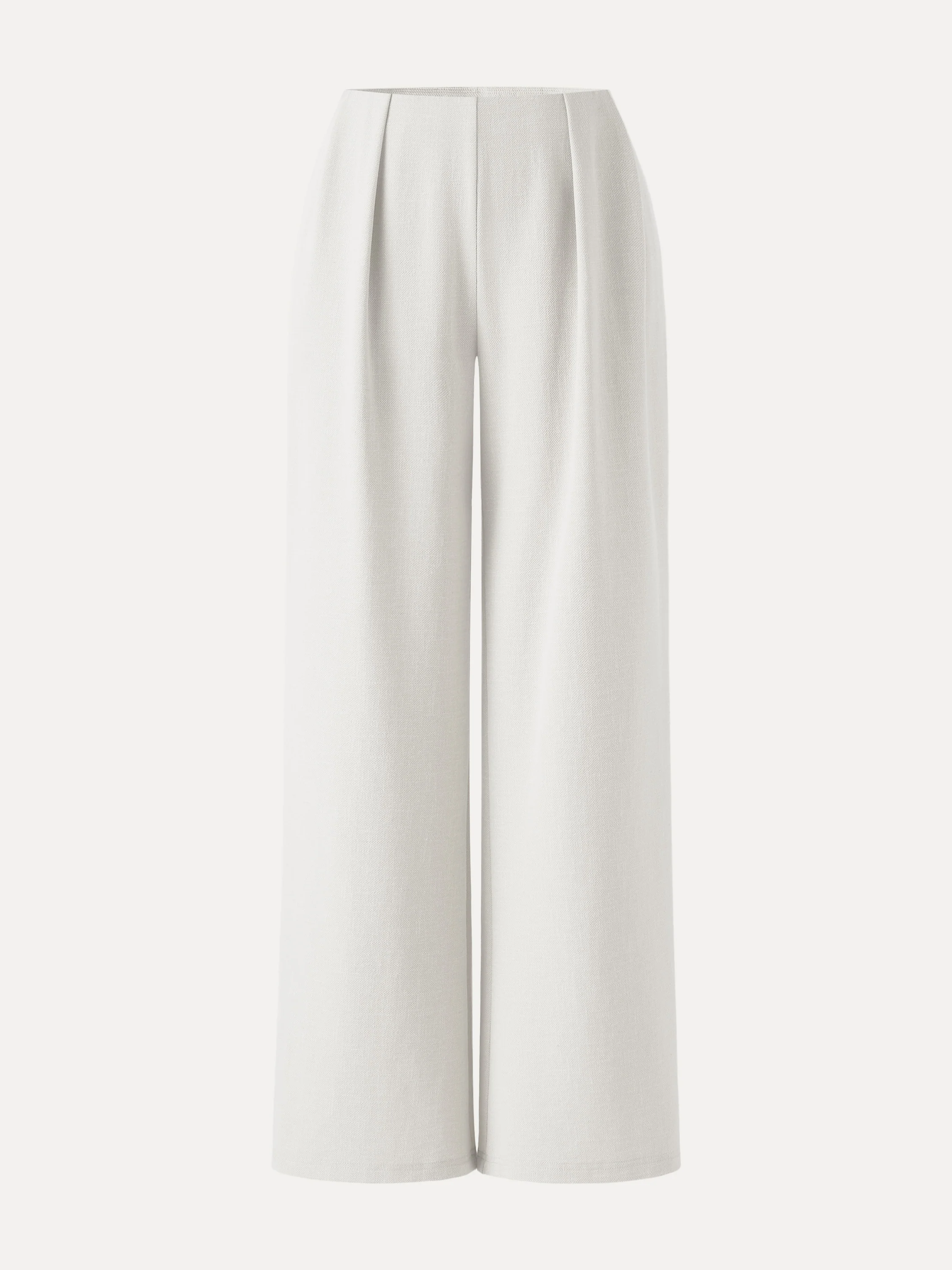 Airy Stretch Linen Wide Flare Pants with Pockets - Image 3