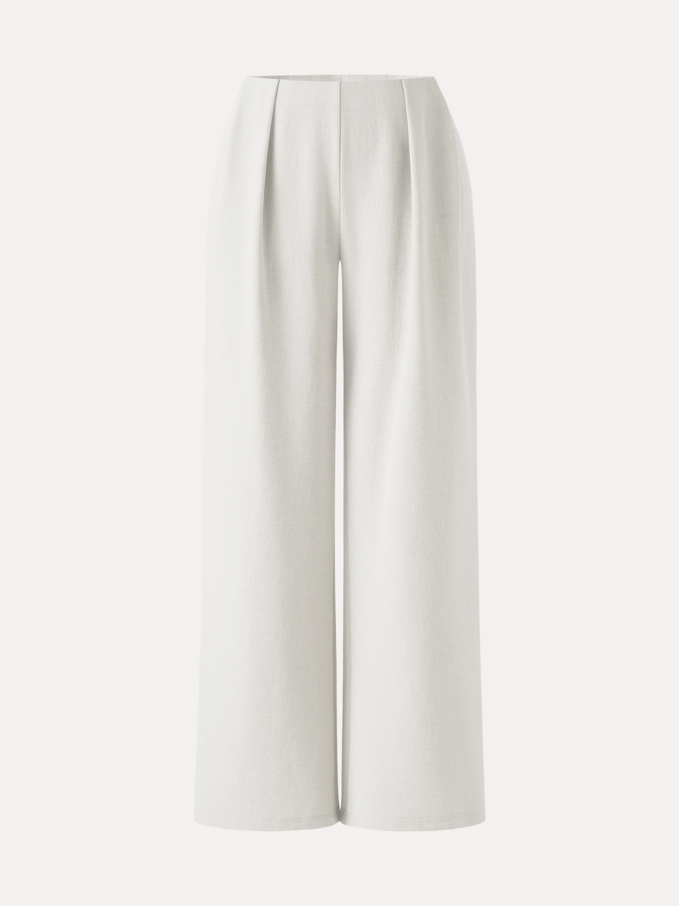 Airy Stretch Linen Wide Flare Pants with Pockets - Image 4