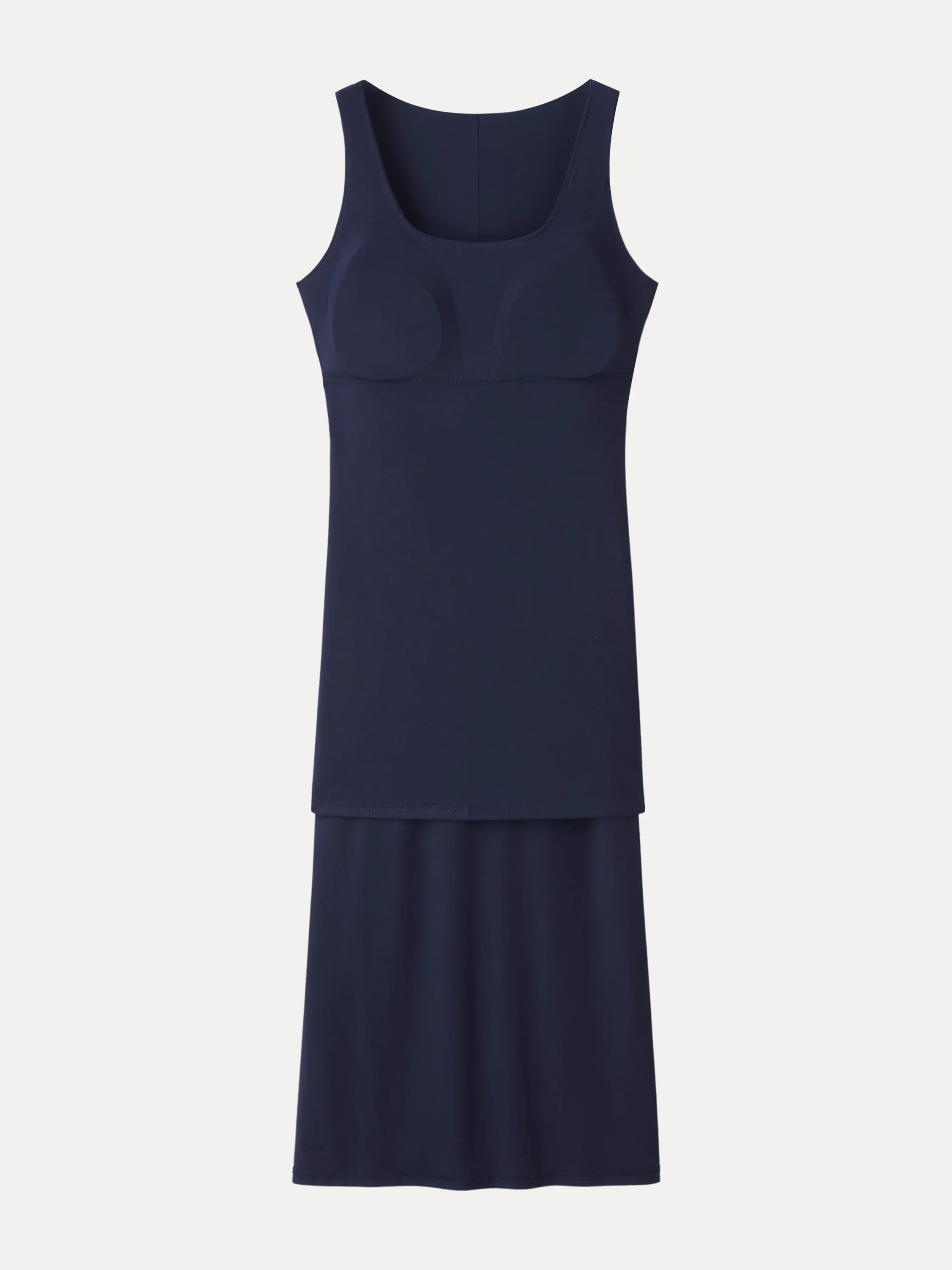Back Smoothing Bandless Square Neck Midi Bra Dress - Image 10