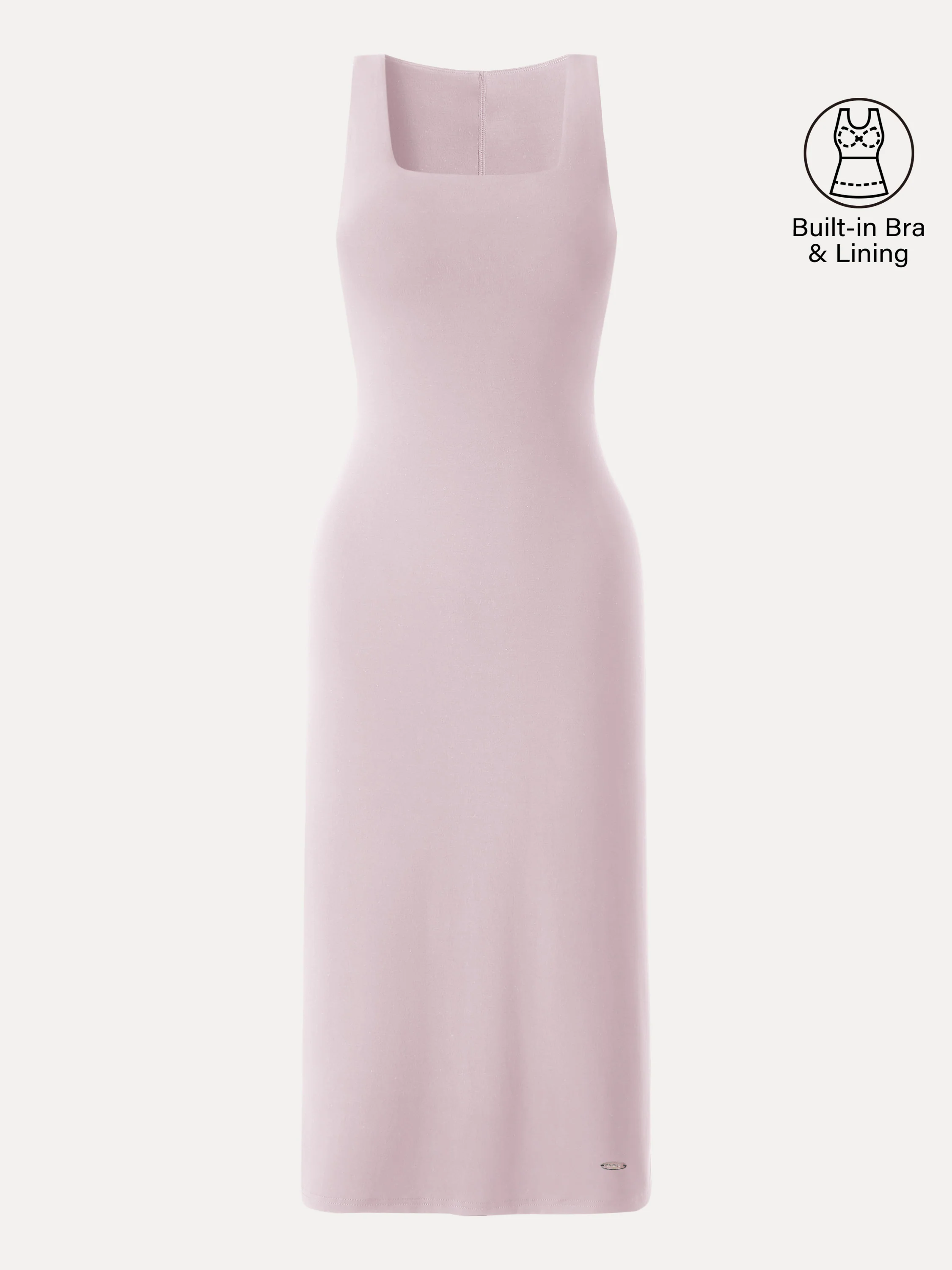 Back Smoothing Bandless Square Neck Midi Bra Dress - Image 13