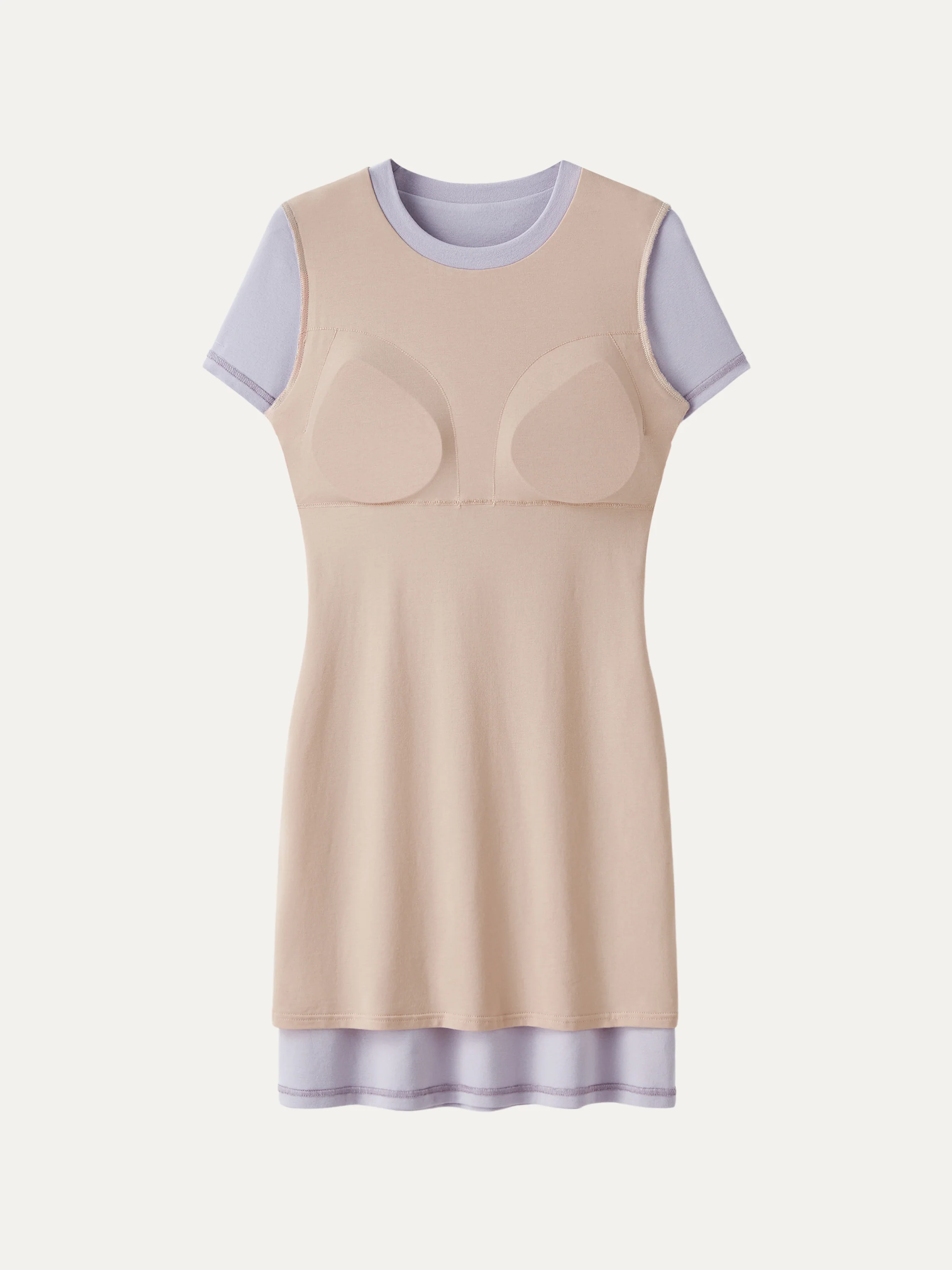 Back Smoothing Everyday Cotton Short Sleeve Mini Bra Dress - Image 12