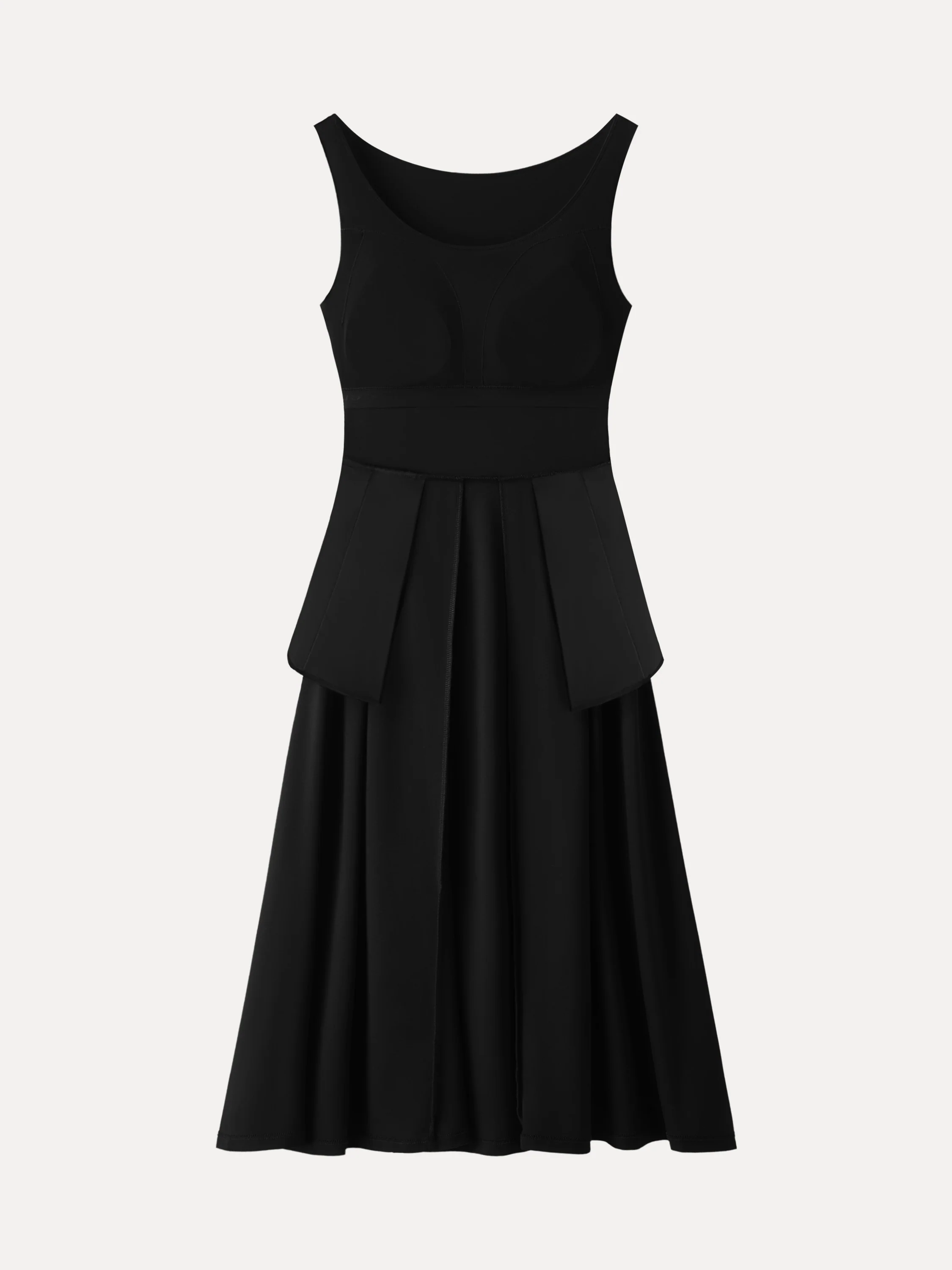 Balletic Scoop Neck Midi Bra Dress with Pockets - Image 10