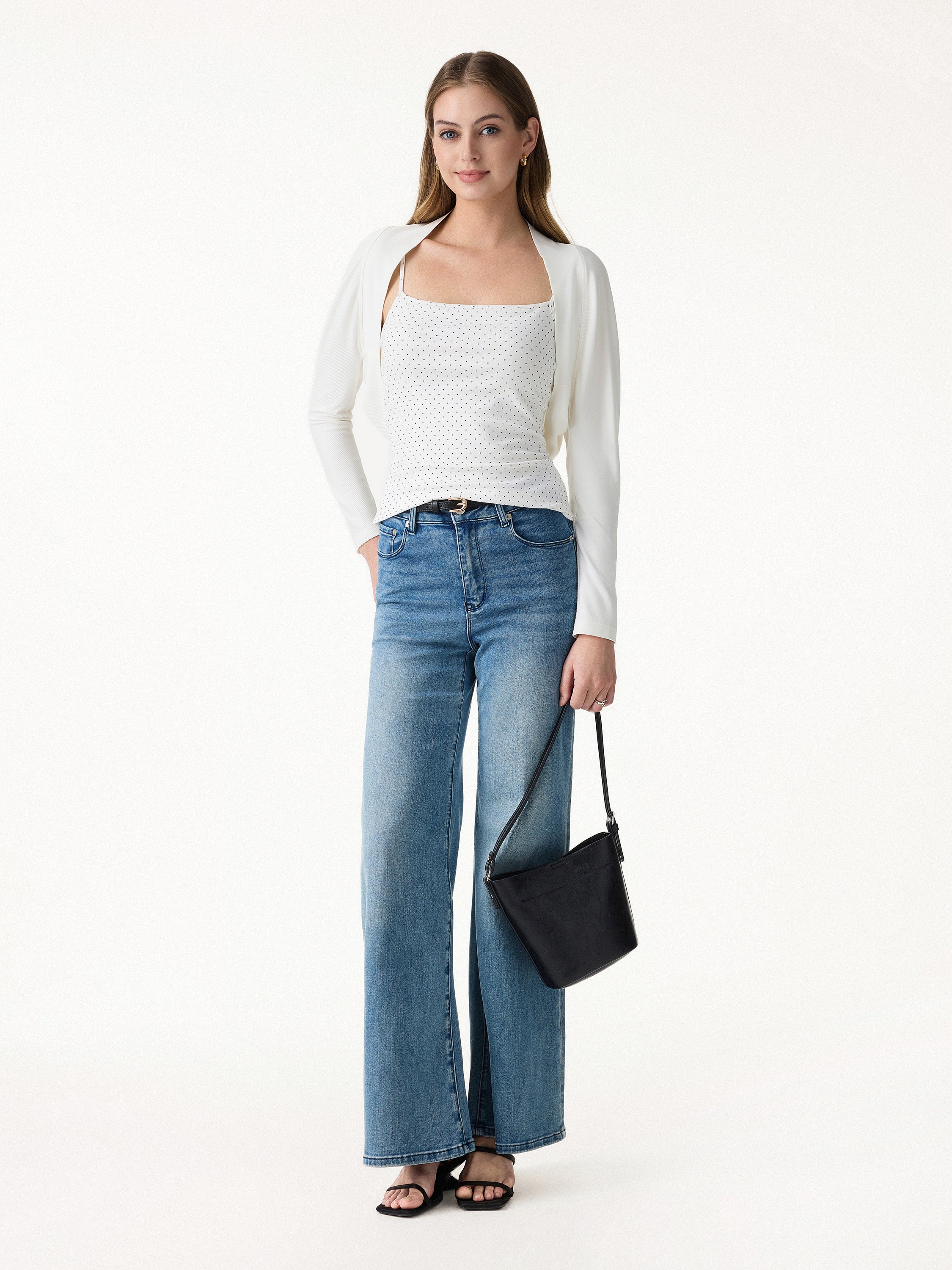 Bamboo Blend Breathable Summer Cropped Shrug Cardigan - Image 2