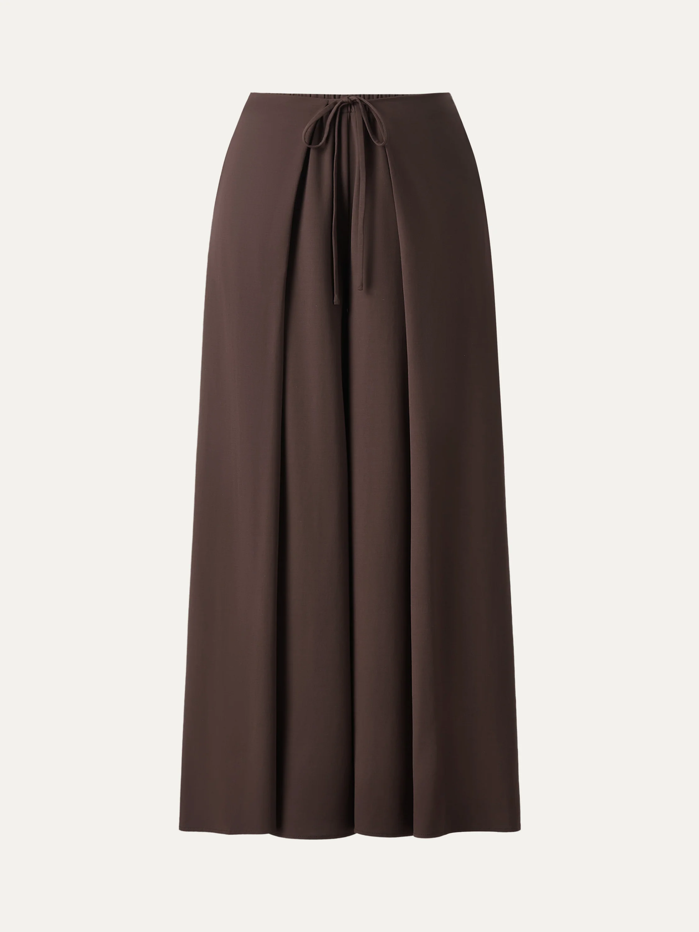 Bamboo Ponte Wrap-tie Palazzo Pants with Pockets - Image 9