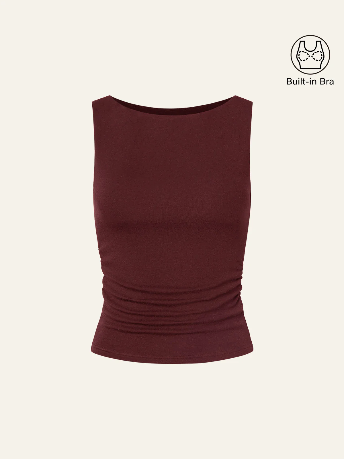 Boat Neck Bra Tank Top - Image 10
