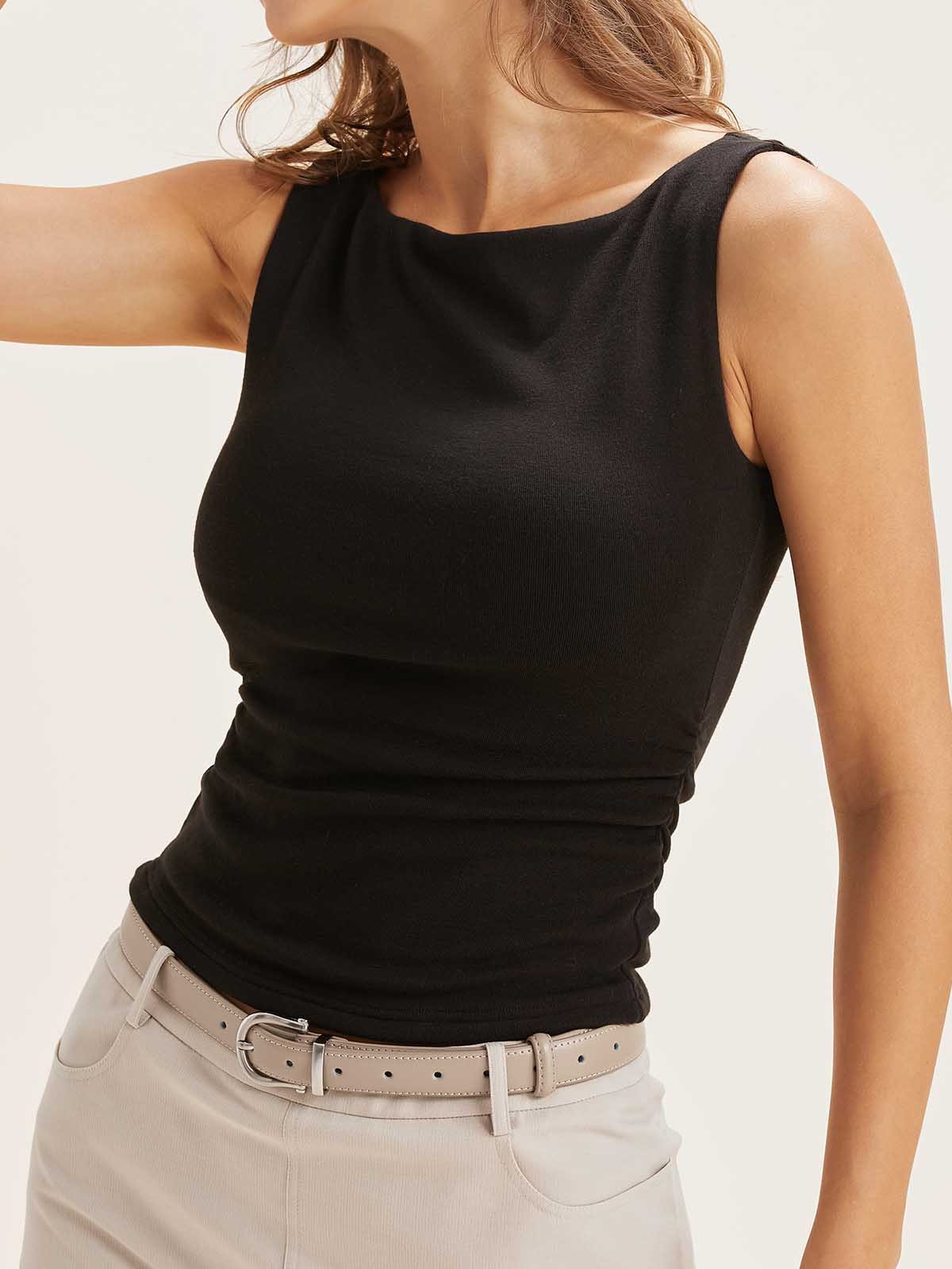 Boat Neck Bra Tank Top - Image 8