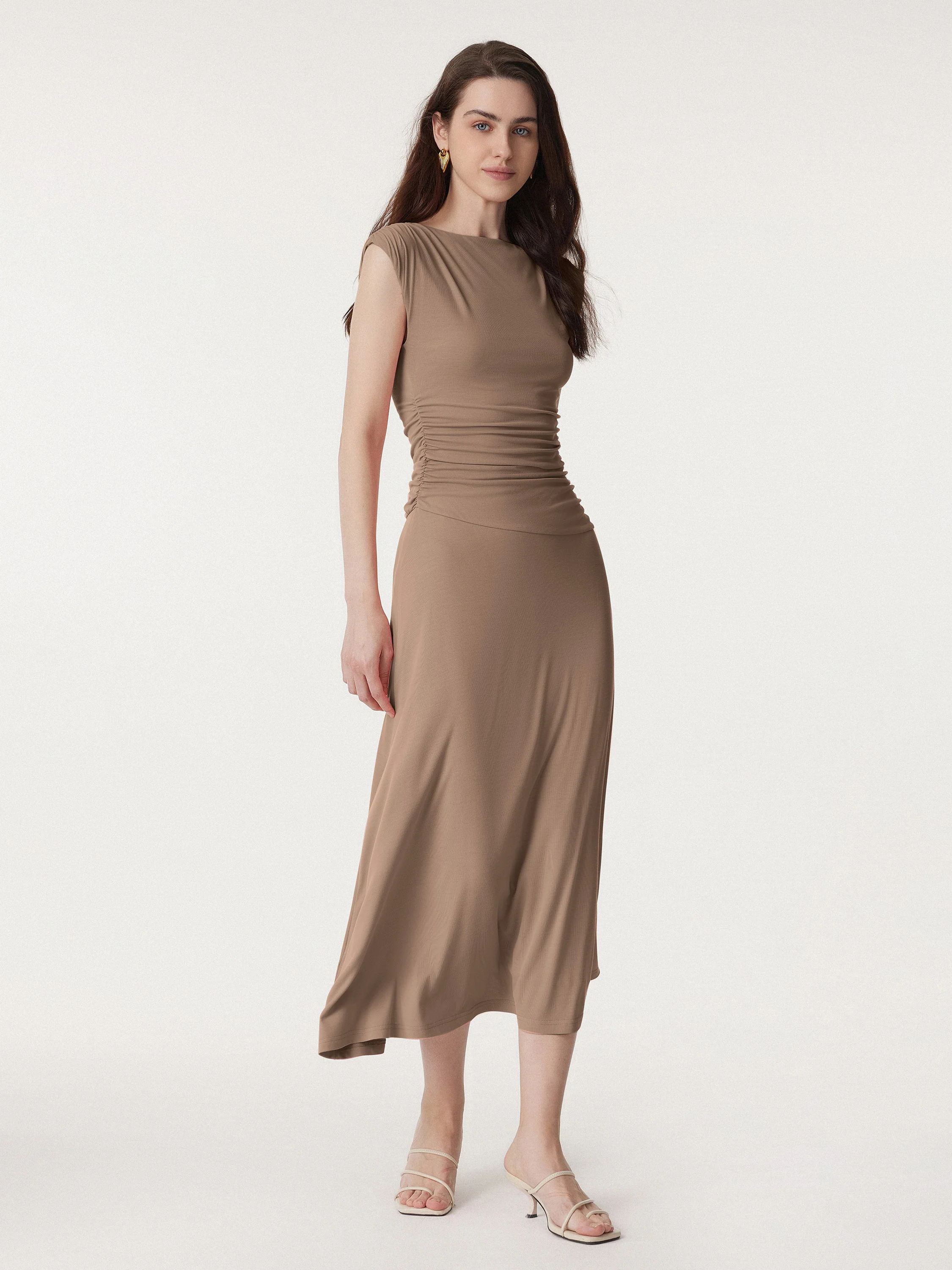 Breezy Cooling Side Ruched Maxi Dress - Image 18