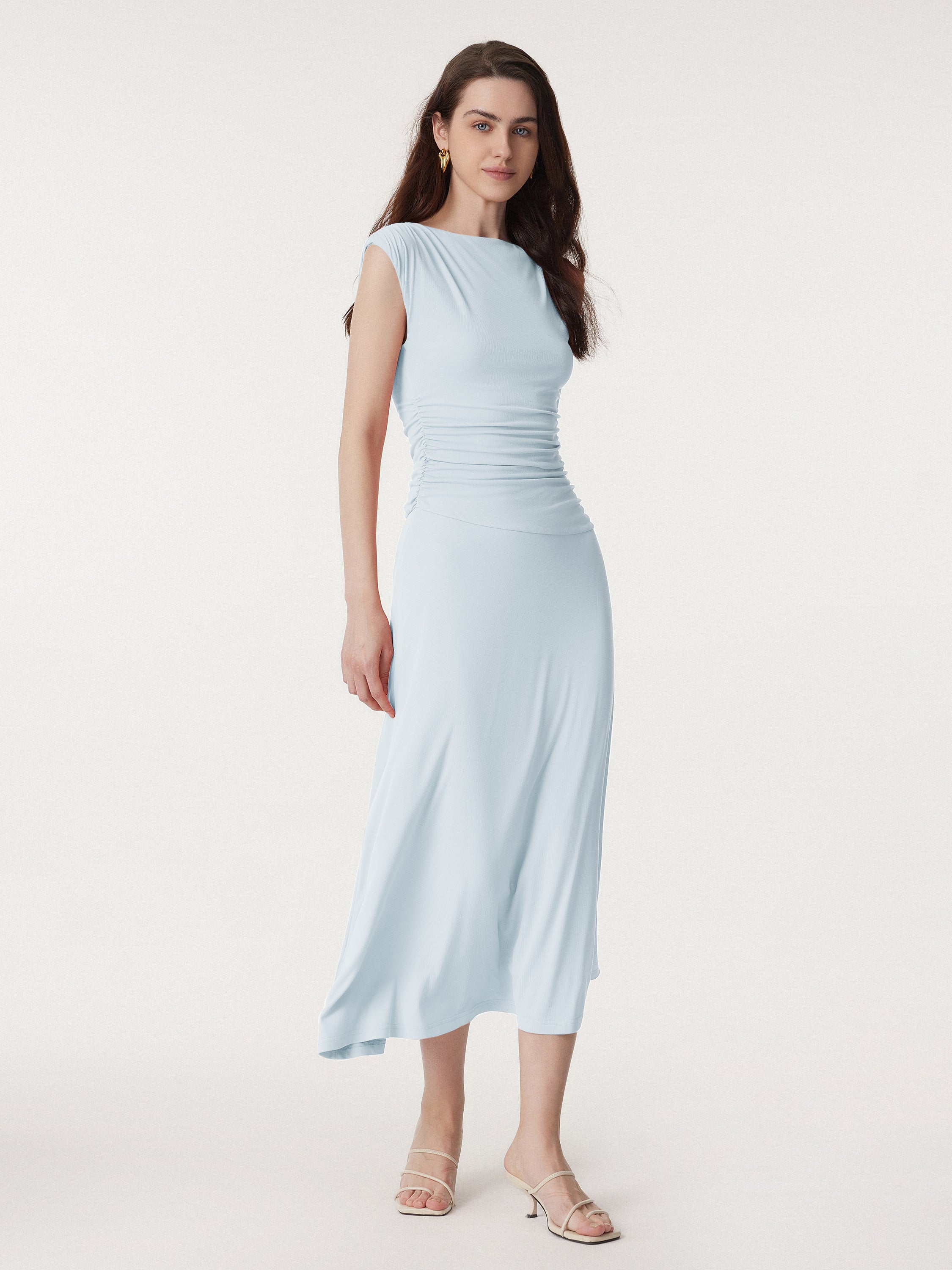 Breezy Cooling Side Ruched Maxi Dress - Image 20