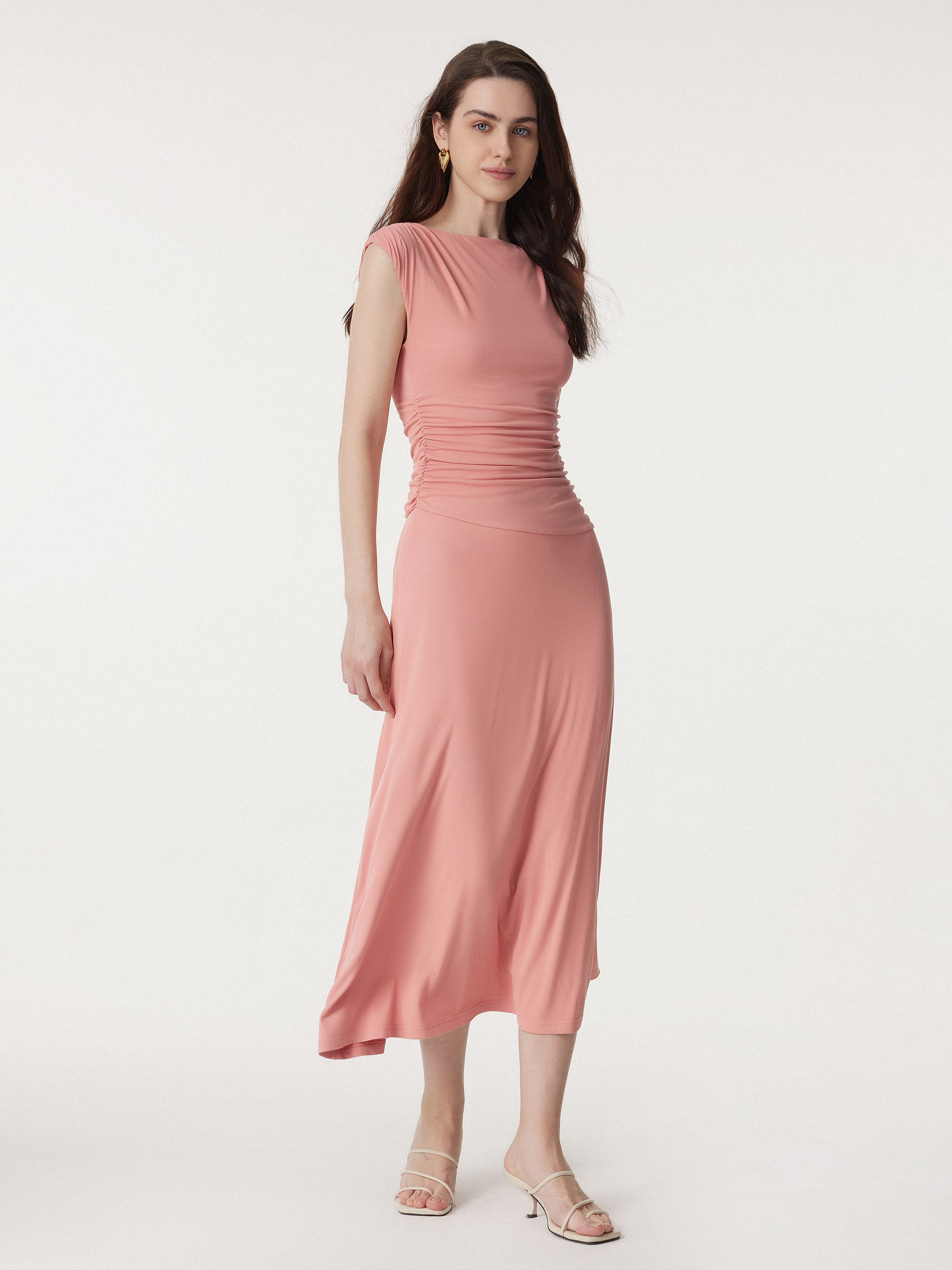 Breezy Cooling Side Ruched Maxi Dress - Image 3