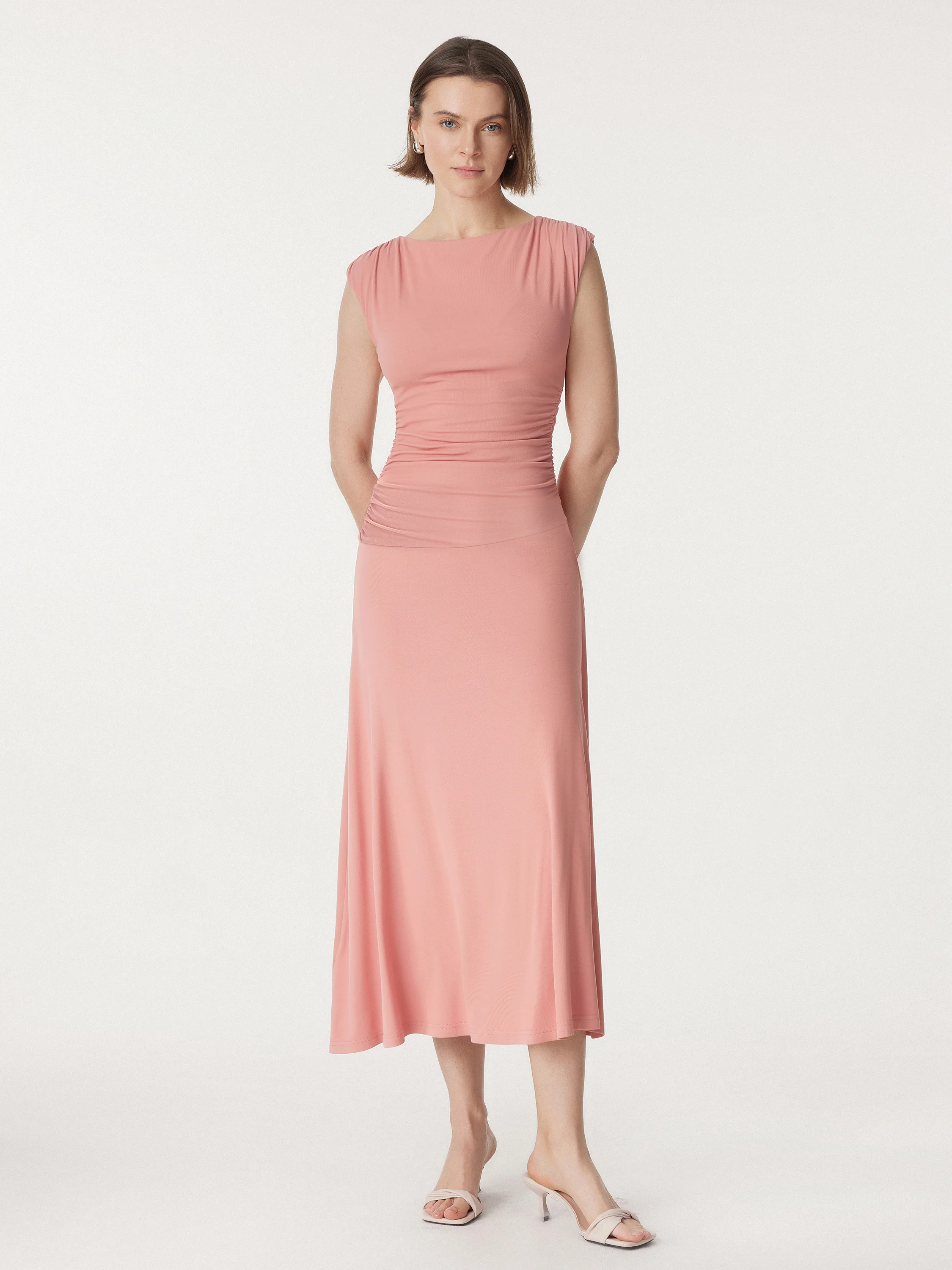 Breezy Cooling Side Ruched Maxi Dress - Image 4