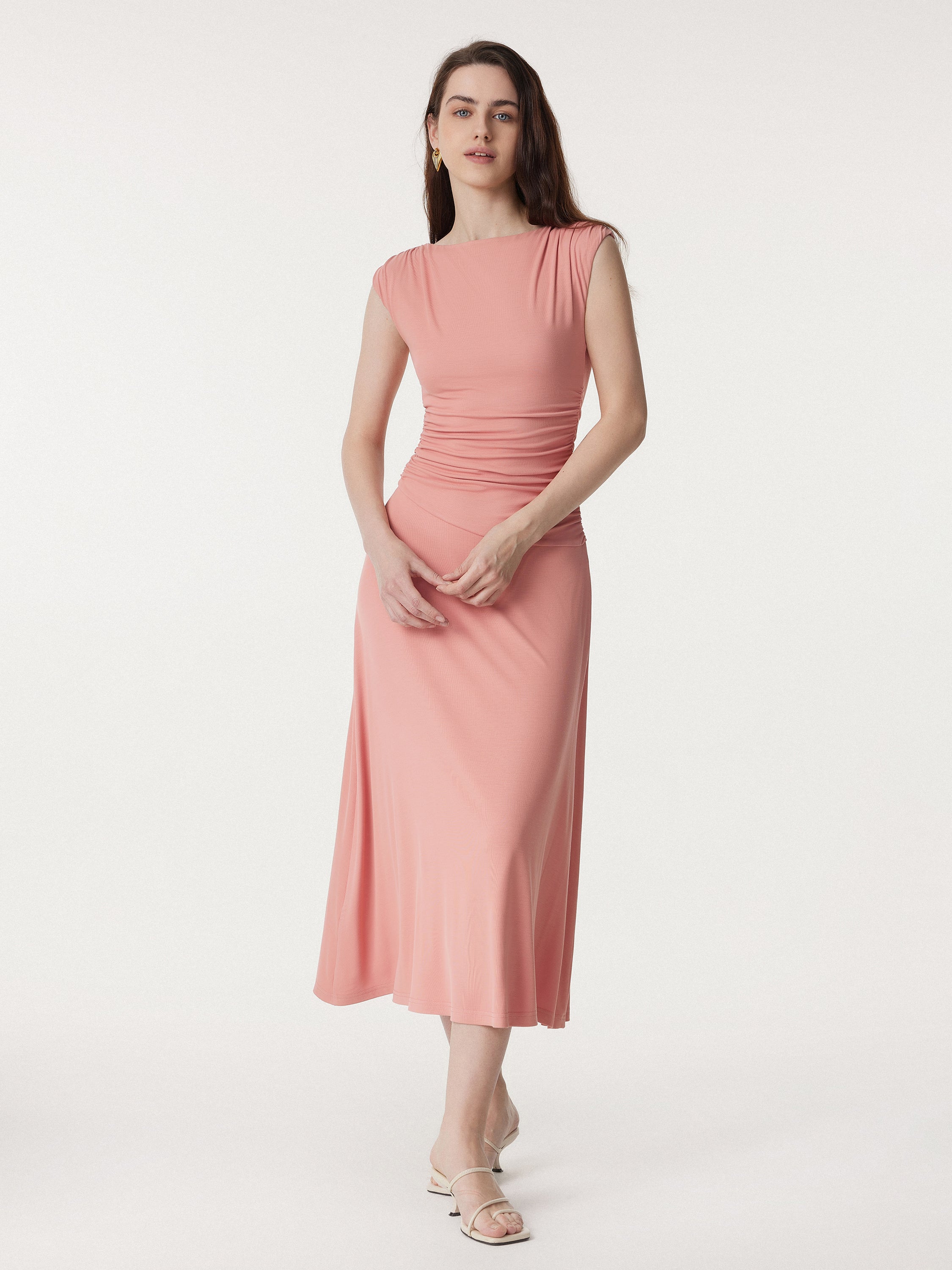 Breezy Cooling Side Ruched Maxi Dress - Image 5