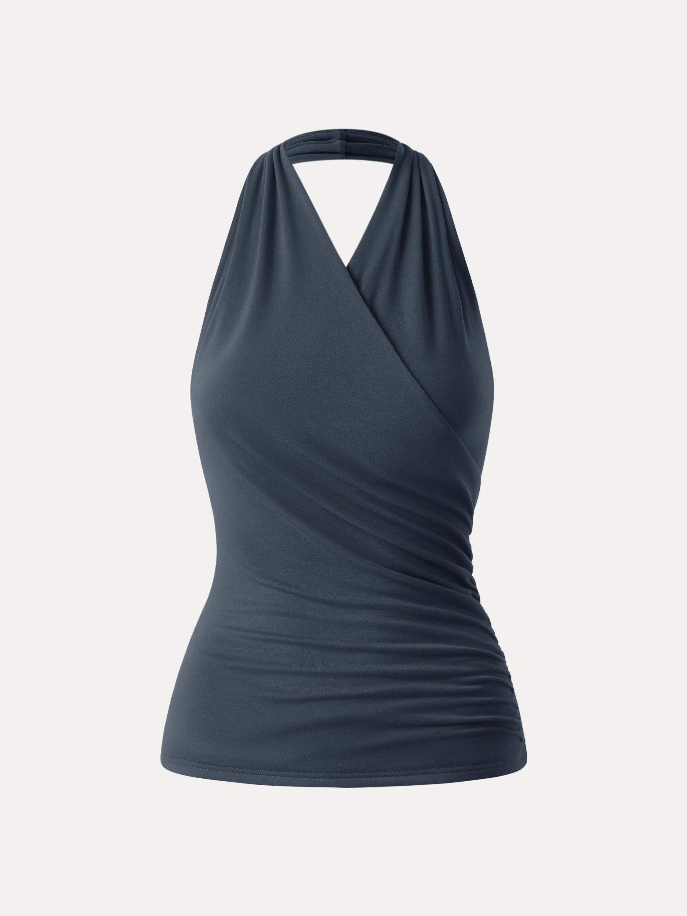 Buttery Smooth Surplice Halter Neck Sculpt Tank - Image 10