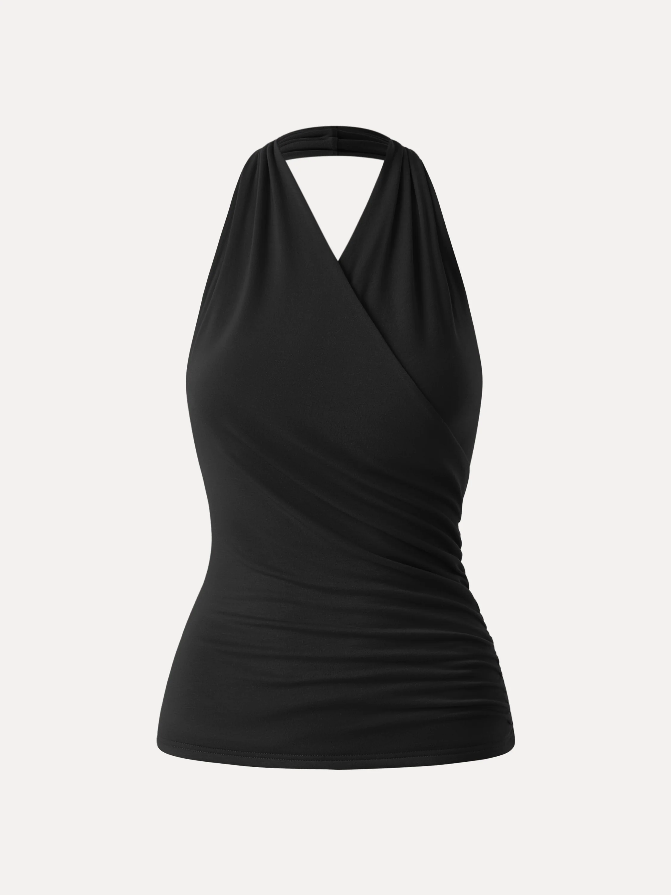 Buttery Smooth Surplice Halter Neck Sculpt Tank - Image 12