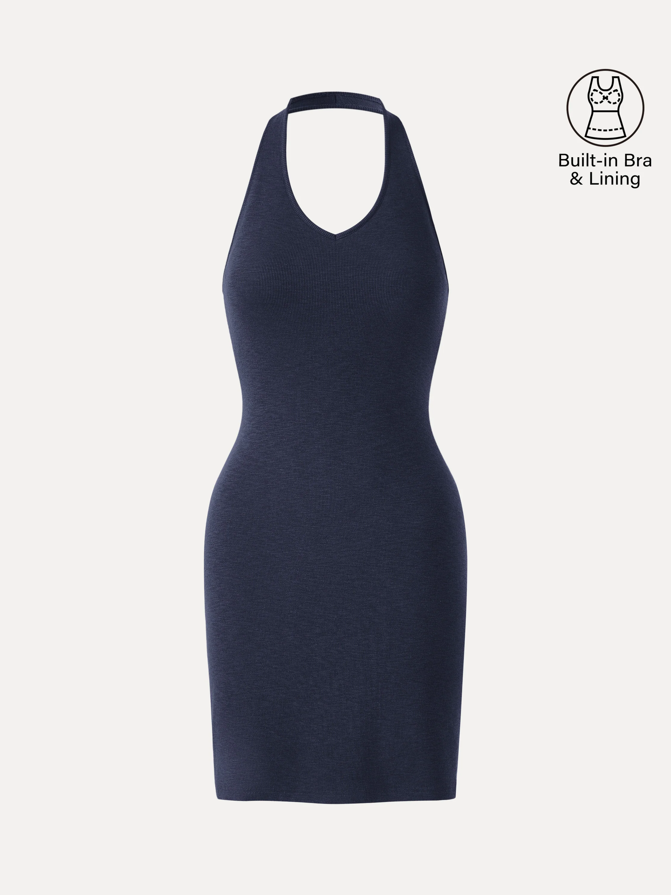 Classic Halter Neck Opend Back Mini Bra Dress - Image 10