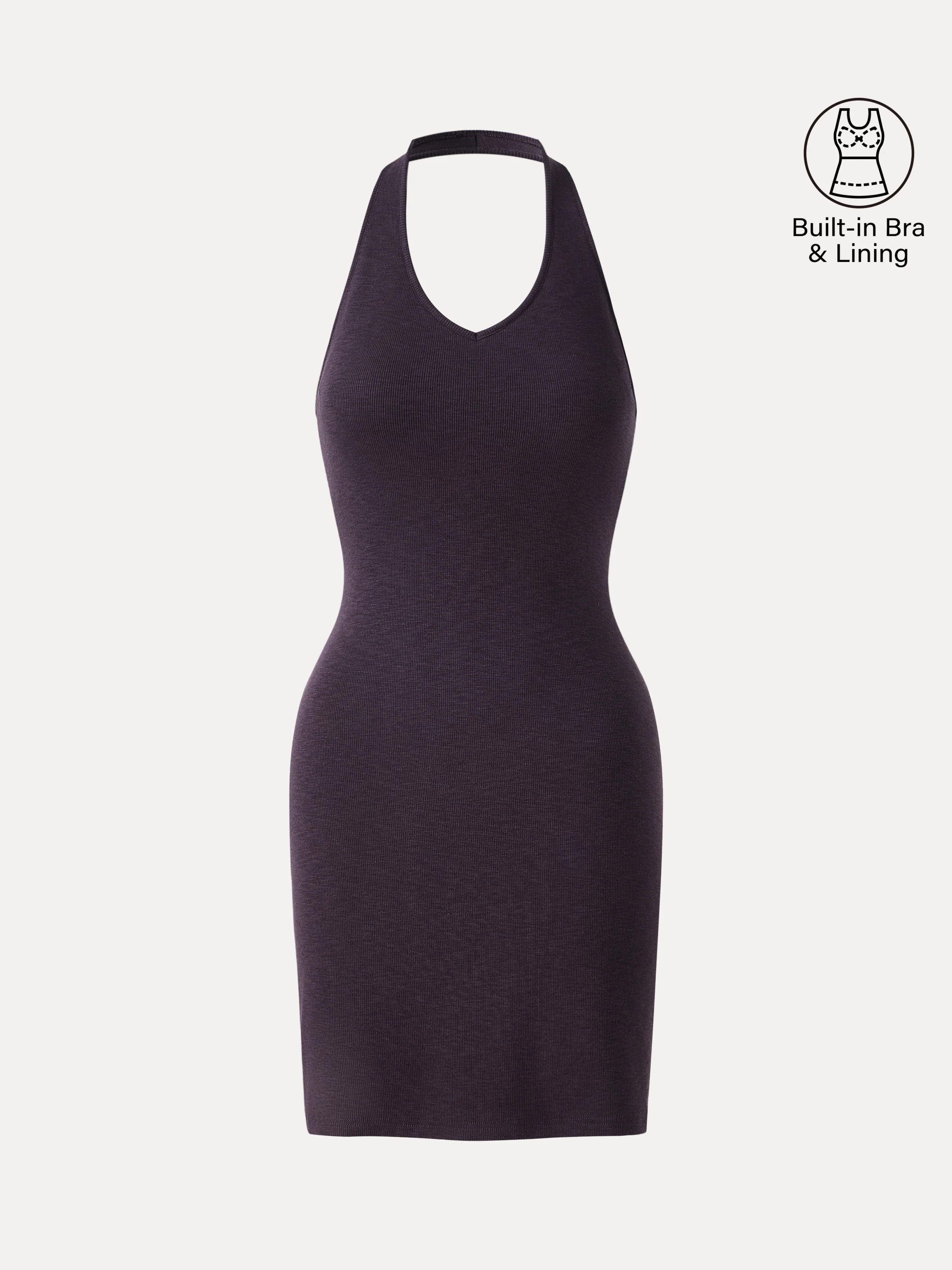 Classic Halter Neck Opend Back Mini Bra Dress - Image 9