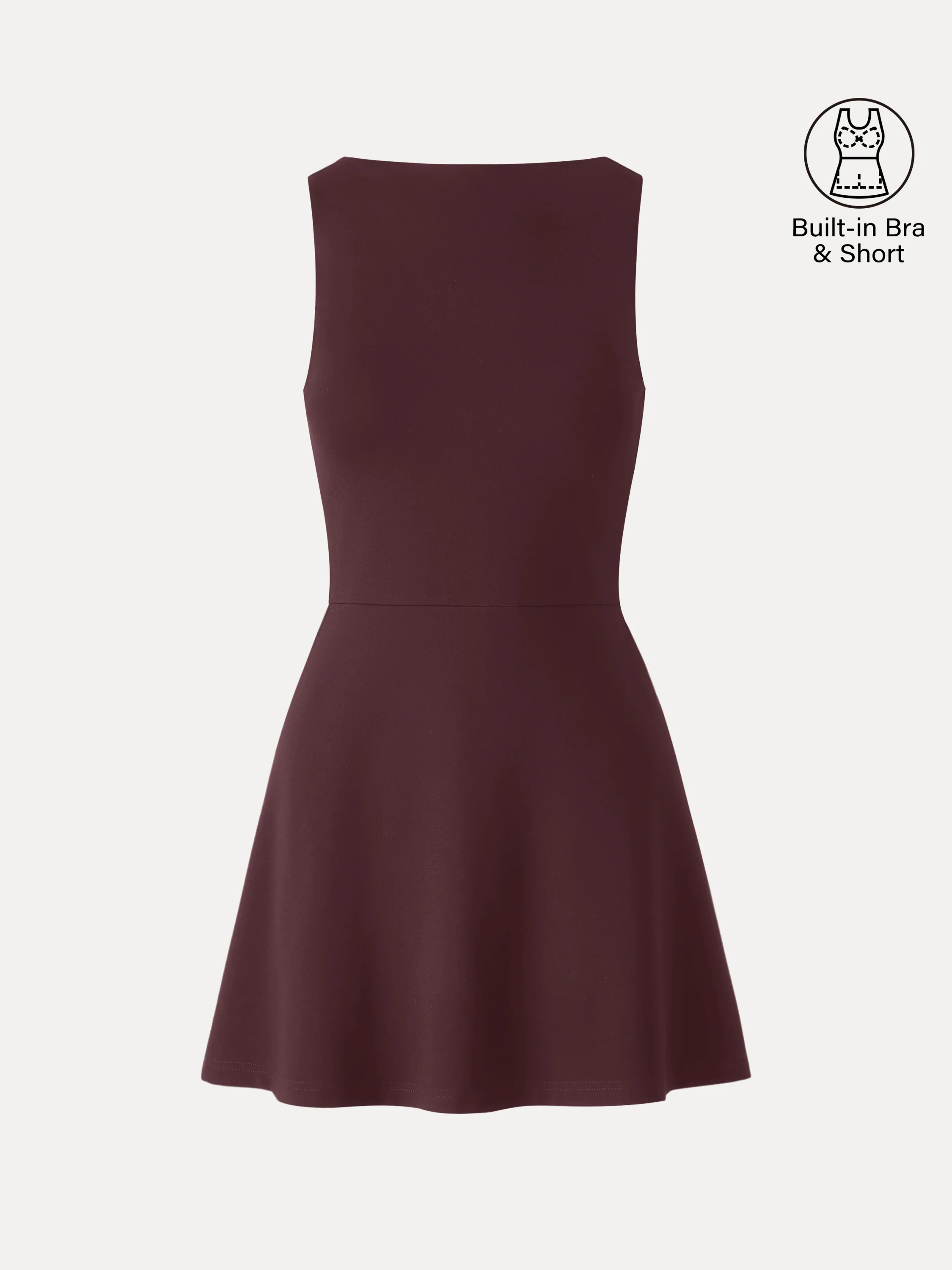 Classy Boatneck Fit-and-Flare Mini Bra Dress - Image 15