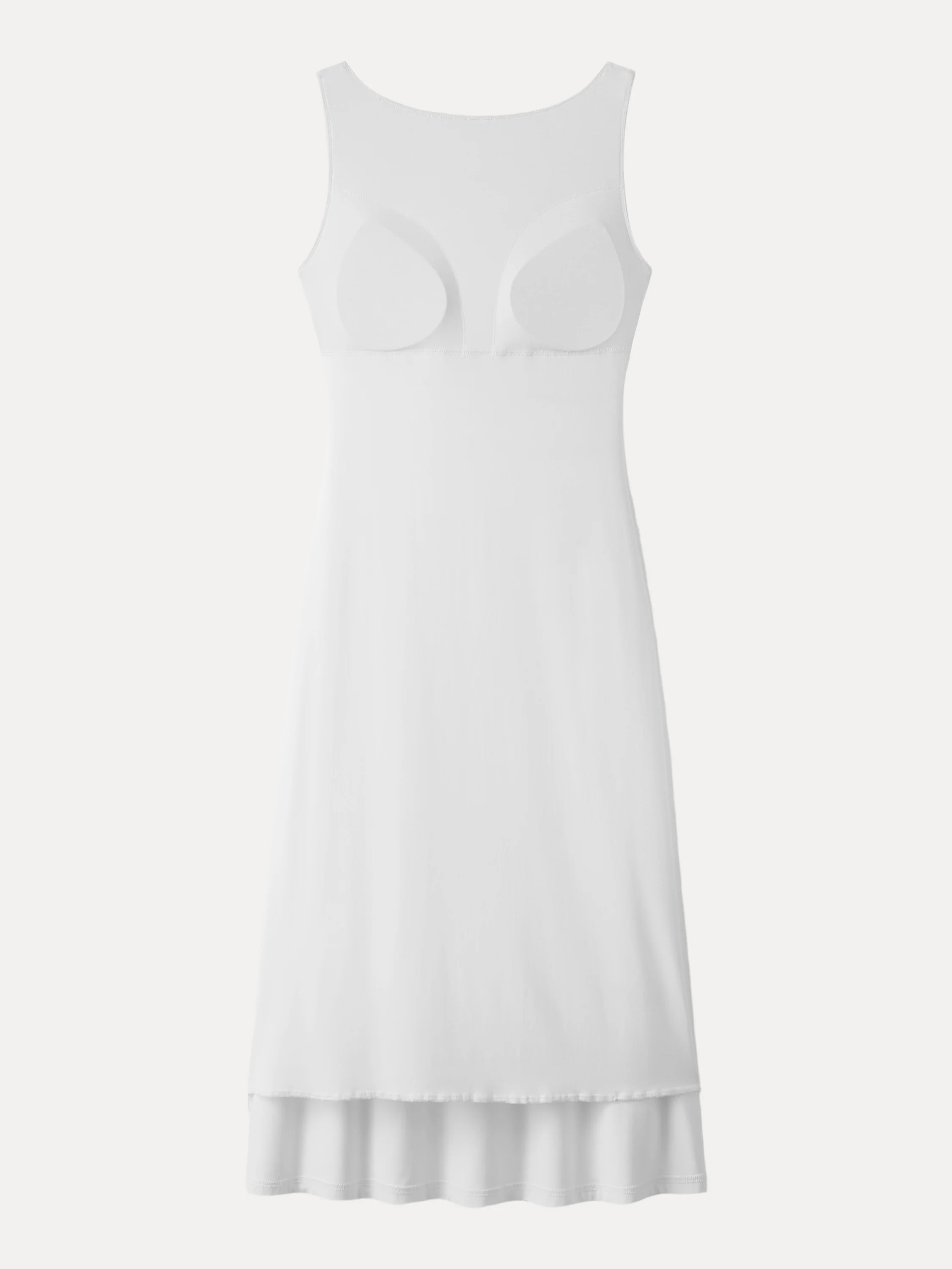 Classy Boatneck Open Back Bandless Midi Bra Dress - Image 12