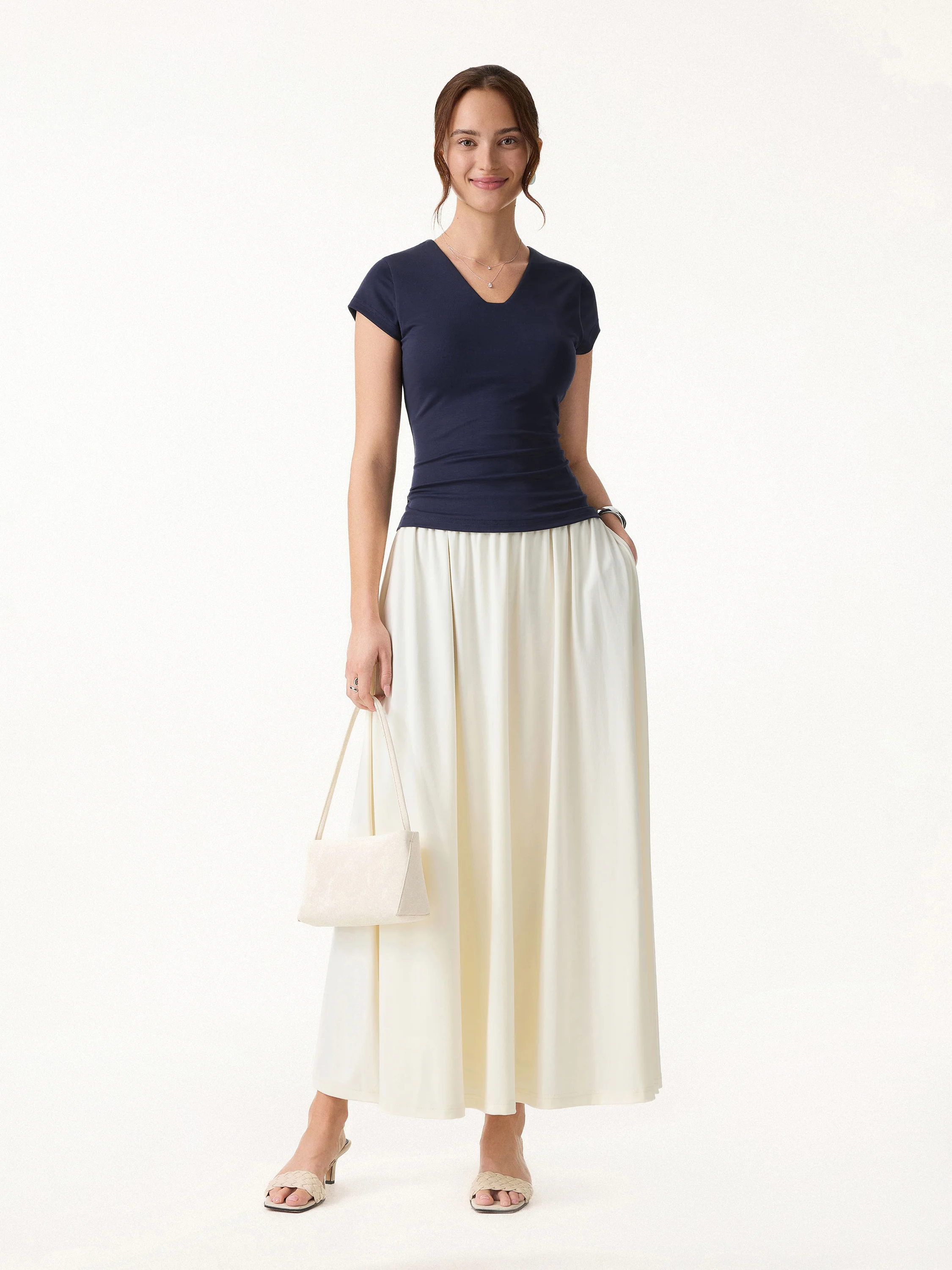 Cool Smooth V-Neck Cap Sleeve Bra Top - Image 5