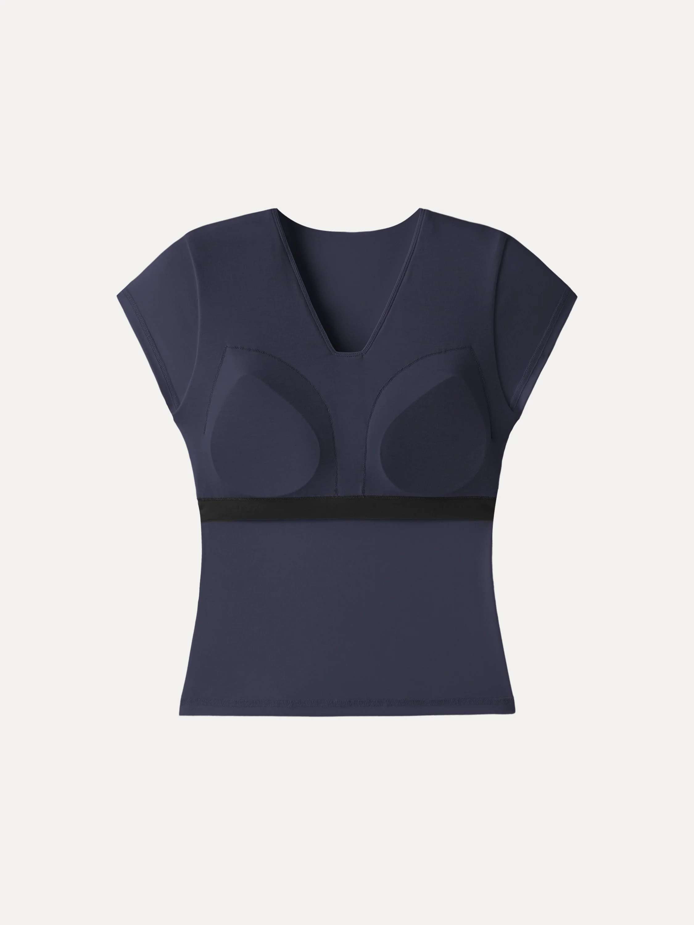 Cool Smooth V-Neck Cap Sleeve Bra Top - Image 9