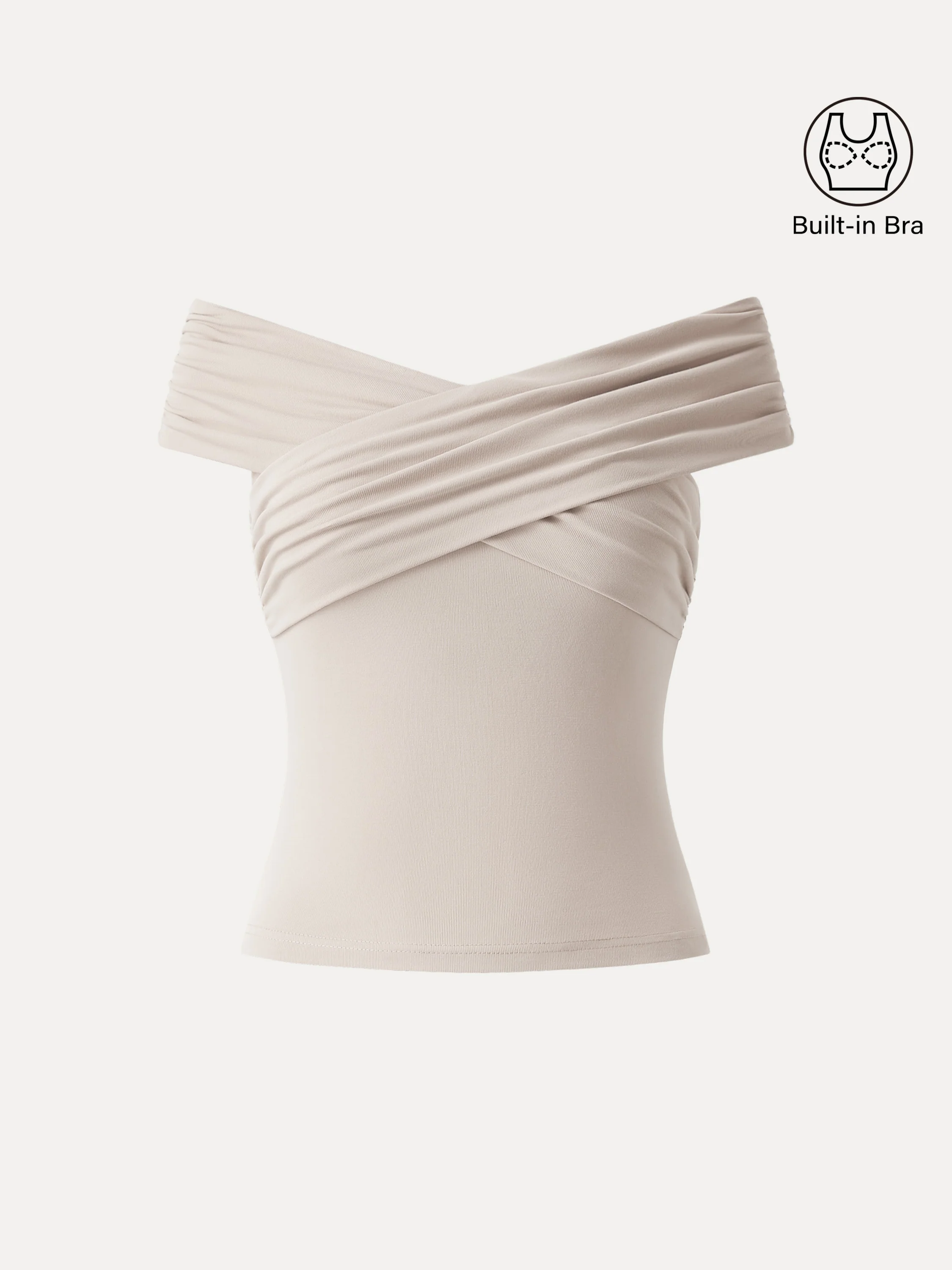 Criss Cross Off Shoulder New Airy Bra Top - Image 24