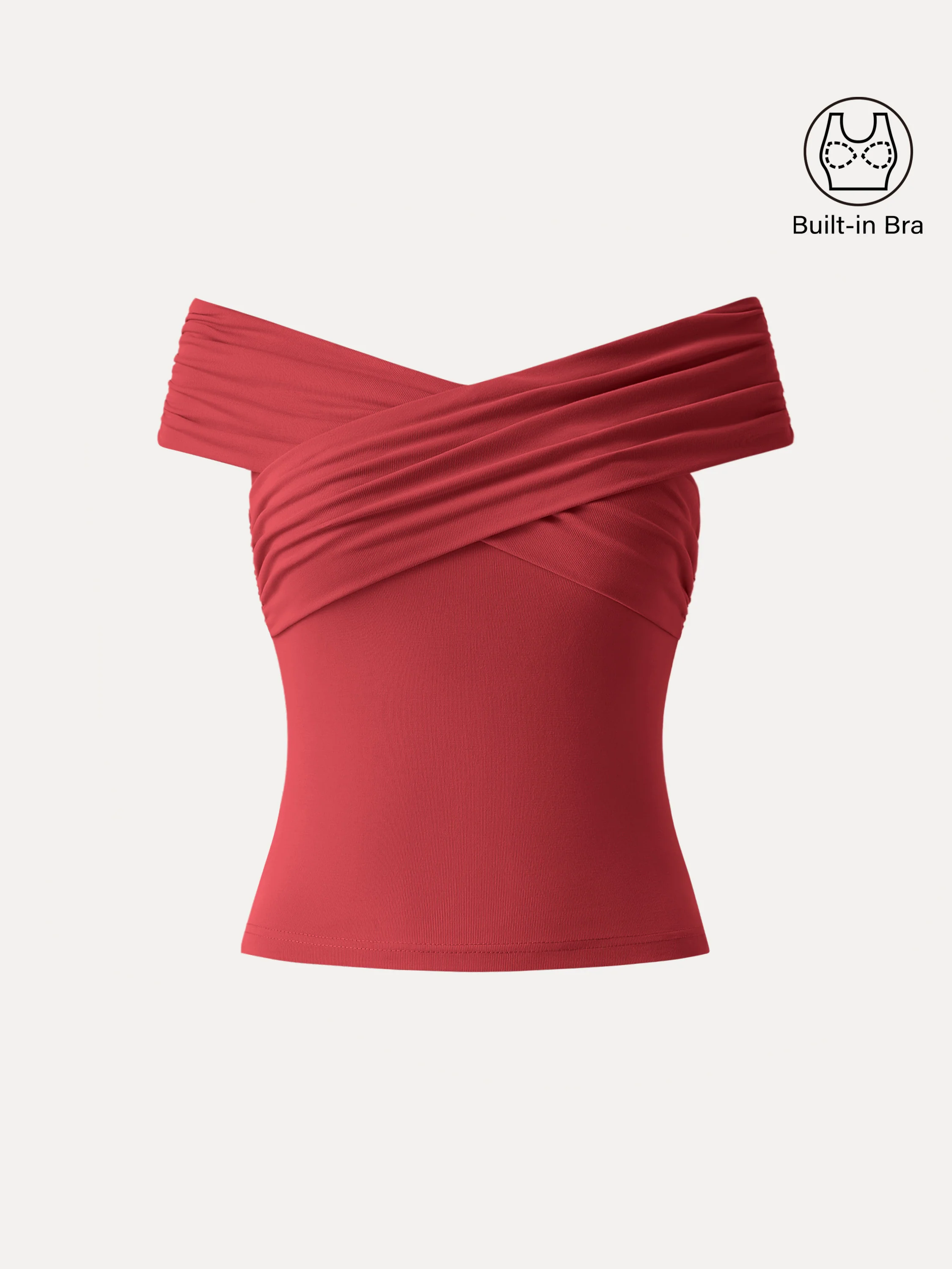 Criss Cross Off Shoulder New Airy Bra Top - Image 25
