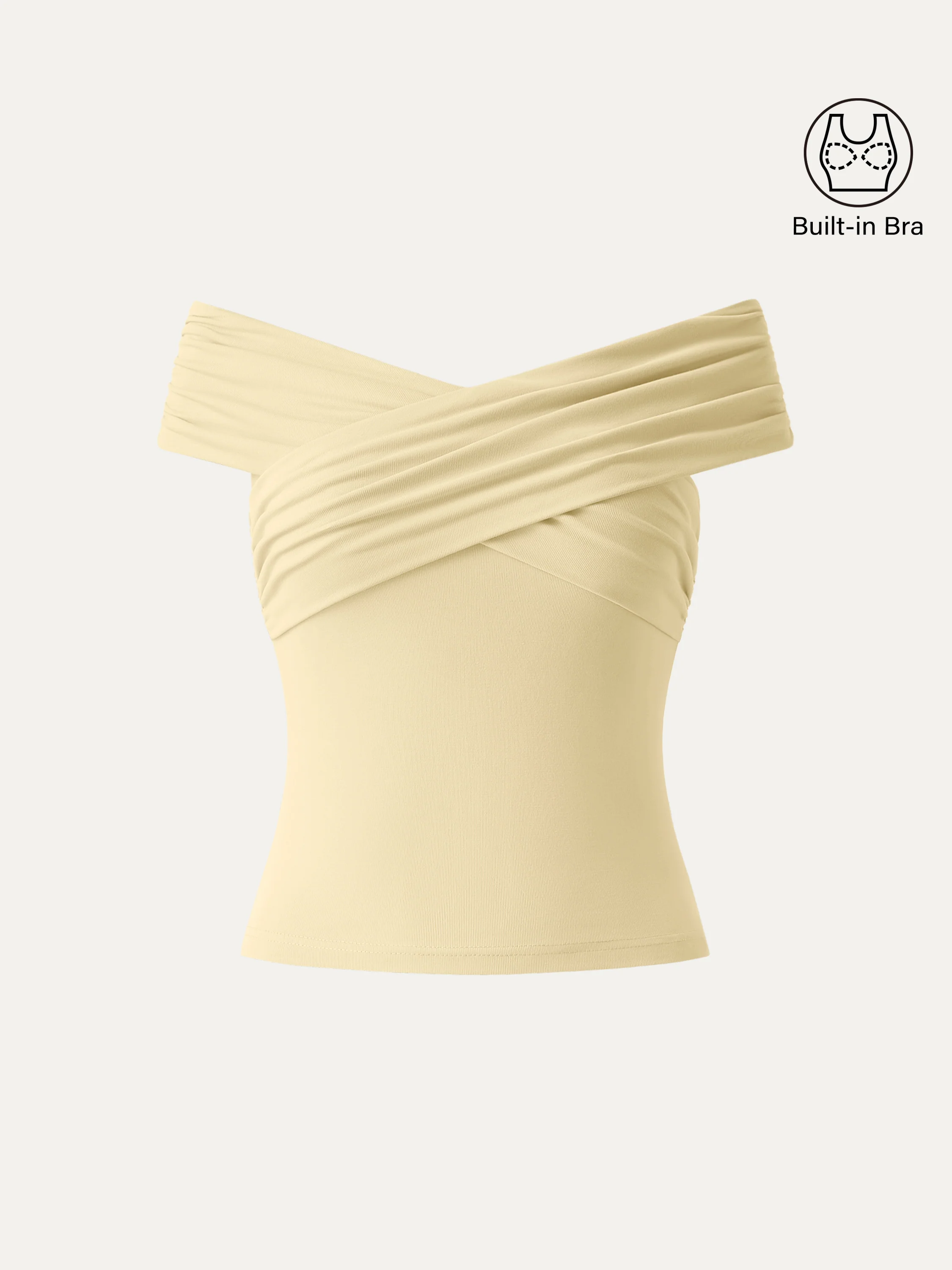 Criss Cross Off Shoulder New Airy Bra Top - Image 27