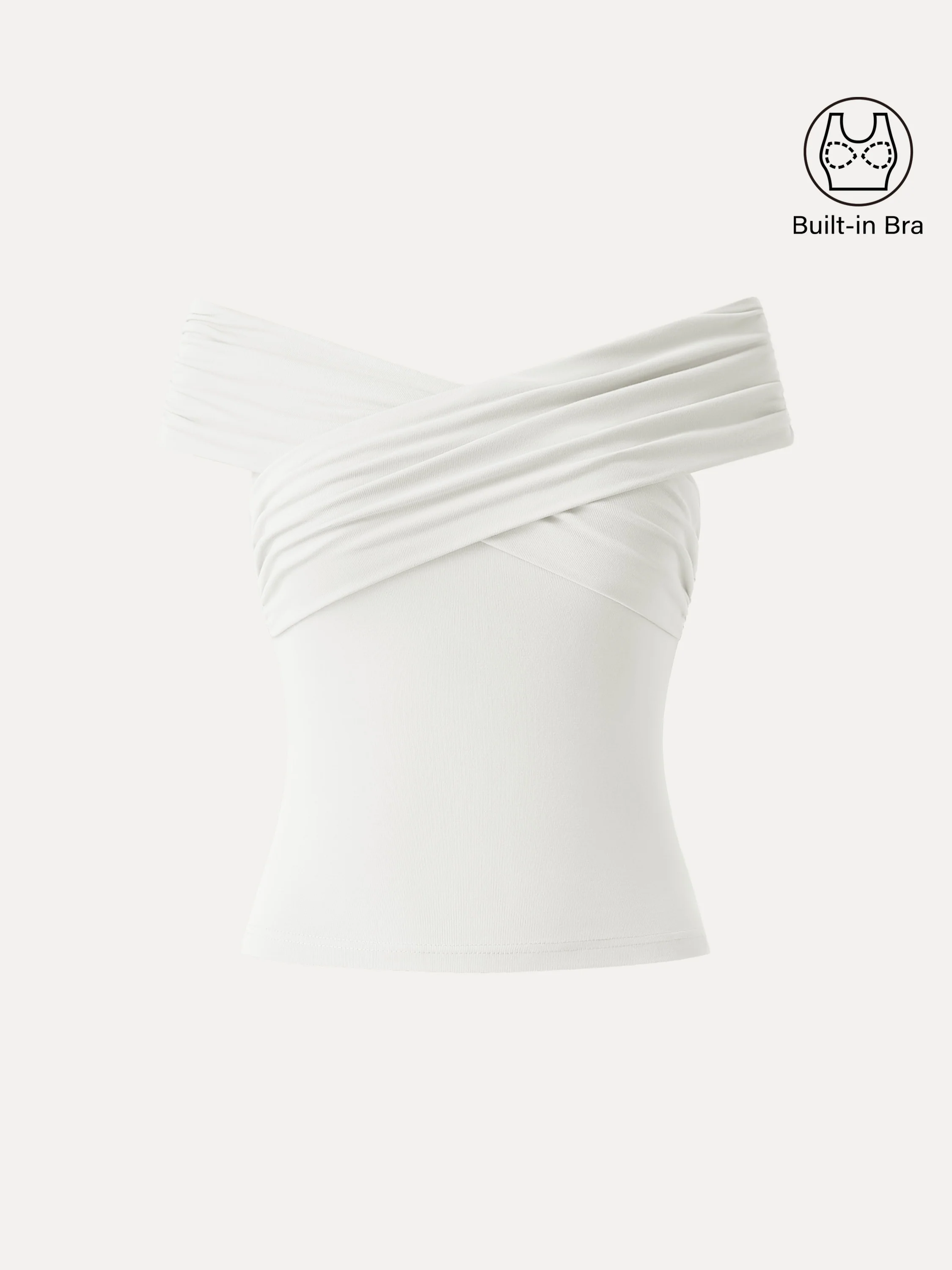 Criss Cross Off Shoulder New Airy Bra Top - Image 6